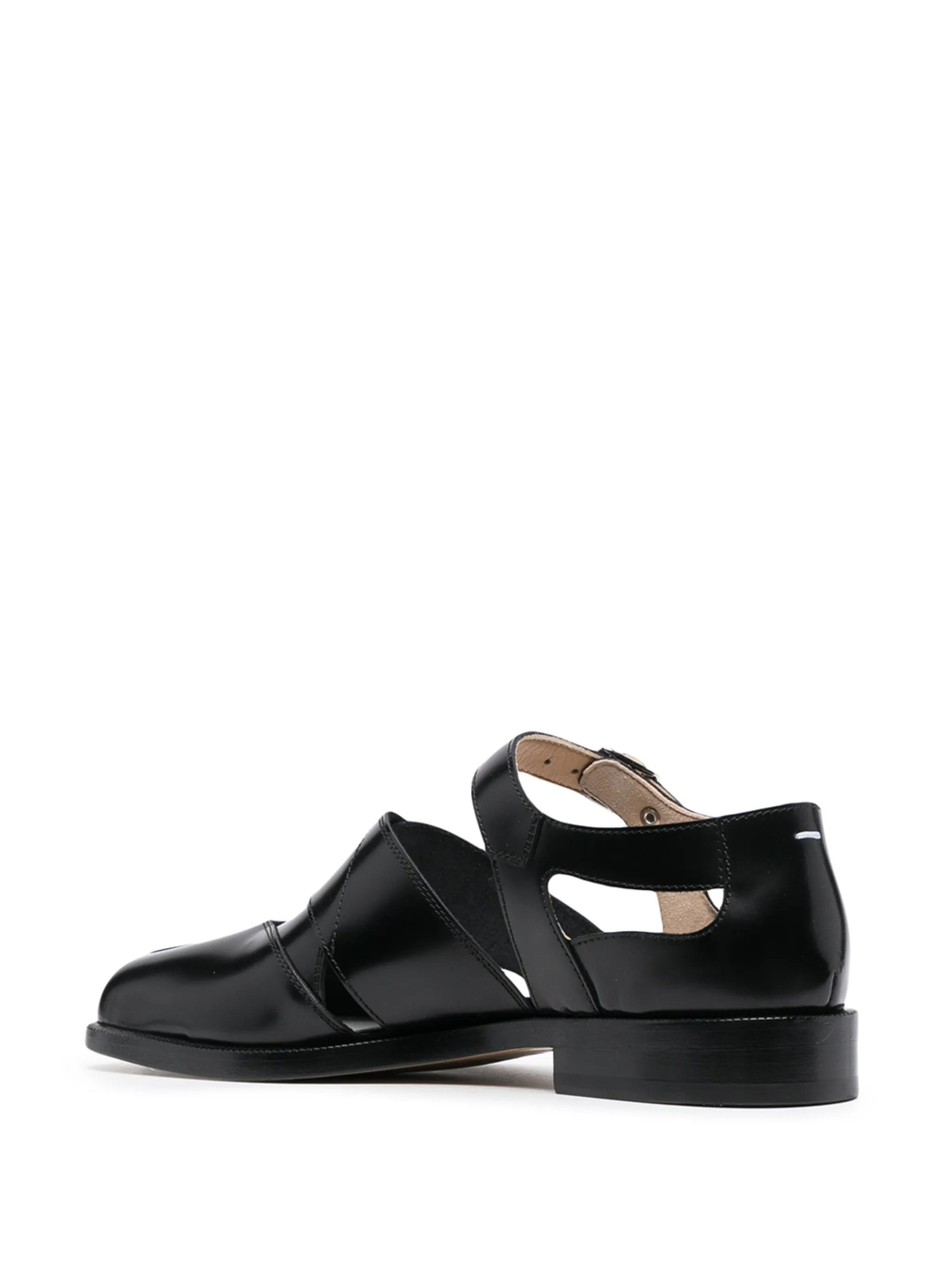 Maison Margiela o1bcso1str0226 Tabi Leather Sandals in Black Size US 6 / IT 36 - 3 Thumbnail