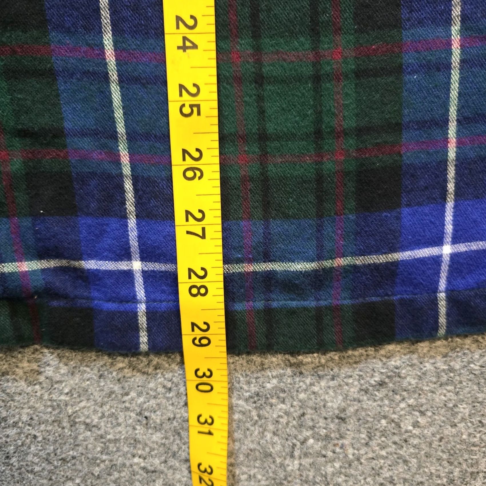 Vintage LL Bean Pajama Top Women 1X Green Scotch Plaid Flannel Button Cozy Lounge Shirt Size XL / US 12-14 / IT 48-50 - 6 Thumbnail