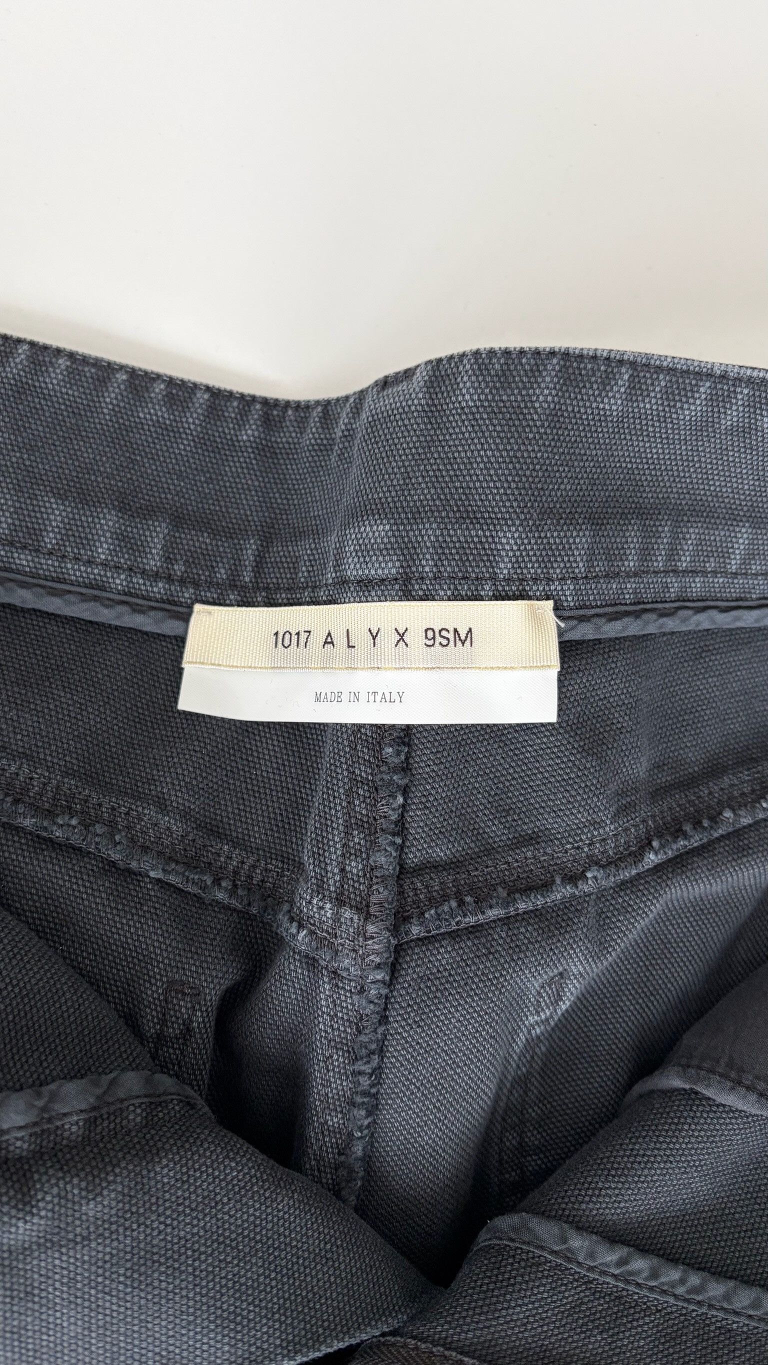 1017 ALYX 9SM ALYX Skater Cargo Canvas Wide-Leg Pants in Washed Black Size US 32 / EU 48 - 4 Thumbnail