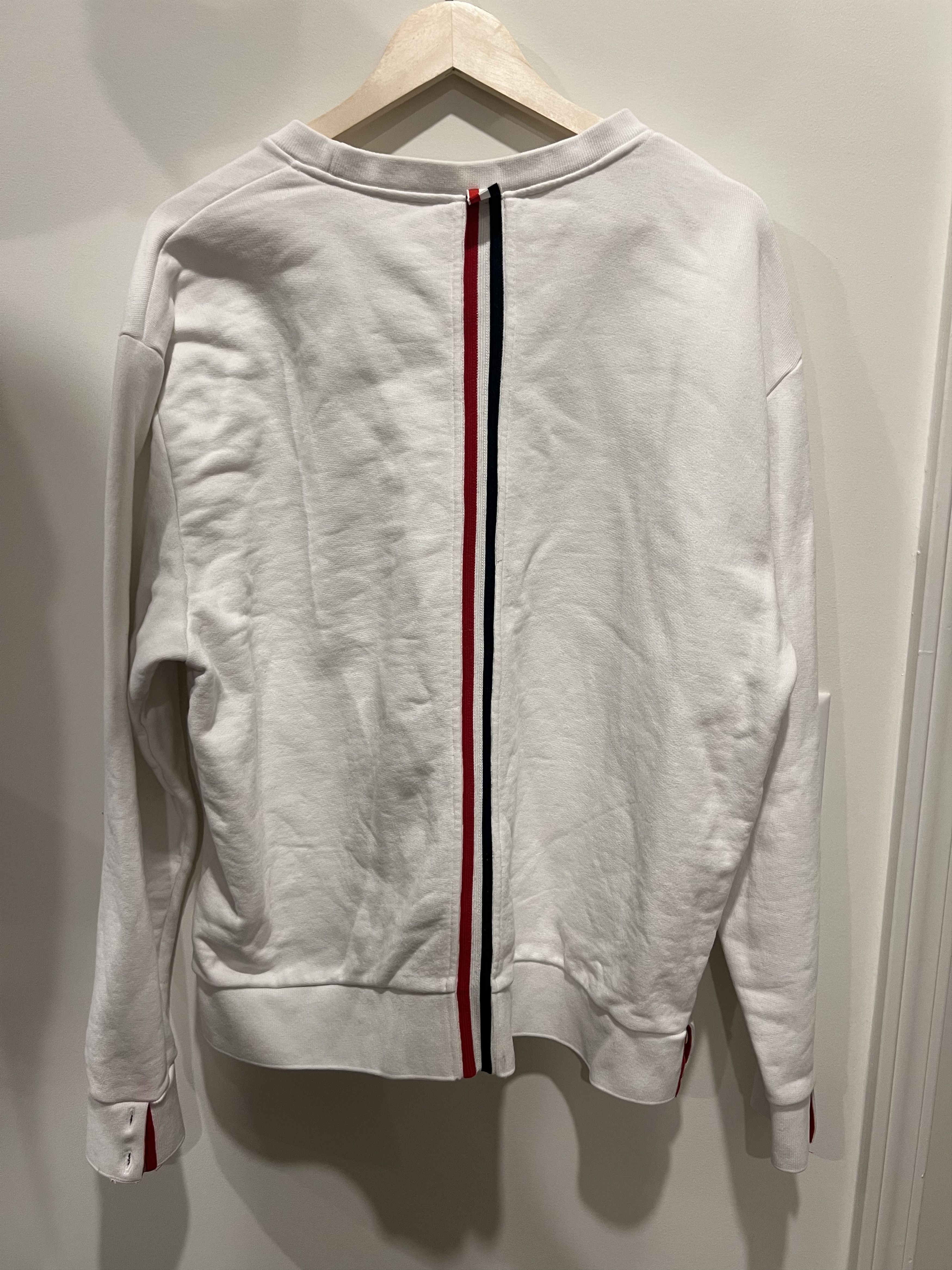 Thom Browne Thom Browne RWB Stripe Crewneck Sweatshirt WHITE Size US XXL / EU 58 / 5 - 2 Thumbnail