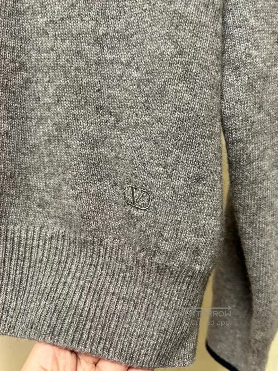Valentino Valentino Gray Floral Wool Sweater S. Size US S / EU 44-46 / 1 - 4 Thumbnail