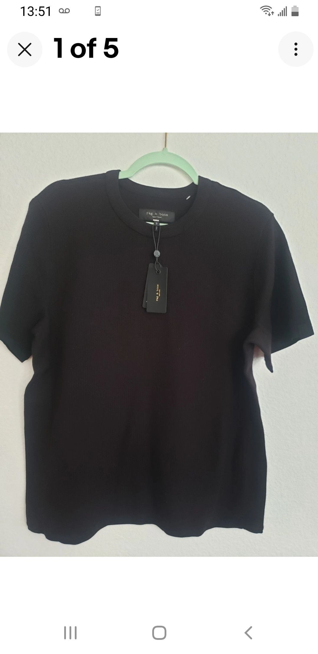 Rag & Bone Black t-shirt Size US L / EU 52-54 / 3 - 8 Thumbnail
