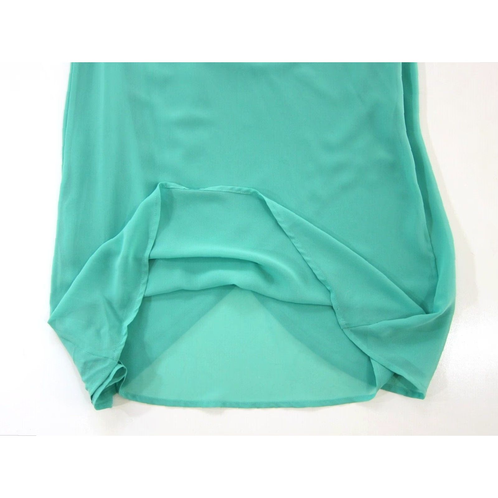 H&M H&M Green Silky One Shoulder Twist Wrap Shift Tunic Tent Dress Women Size 2 Size XS / US 0-2 / IT 36-38 - 5 Thumbnail
