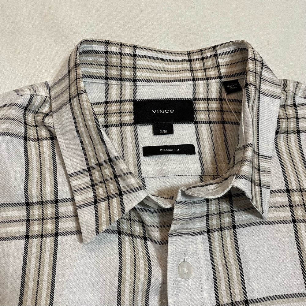 Vince NWT New $185 Vince Caspian Plaid Short Sleeve Button-Up Shi Size US M / EU 48-50 / 2 - 6 Thumbnail
