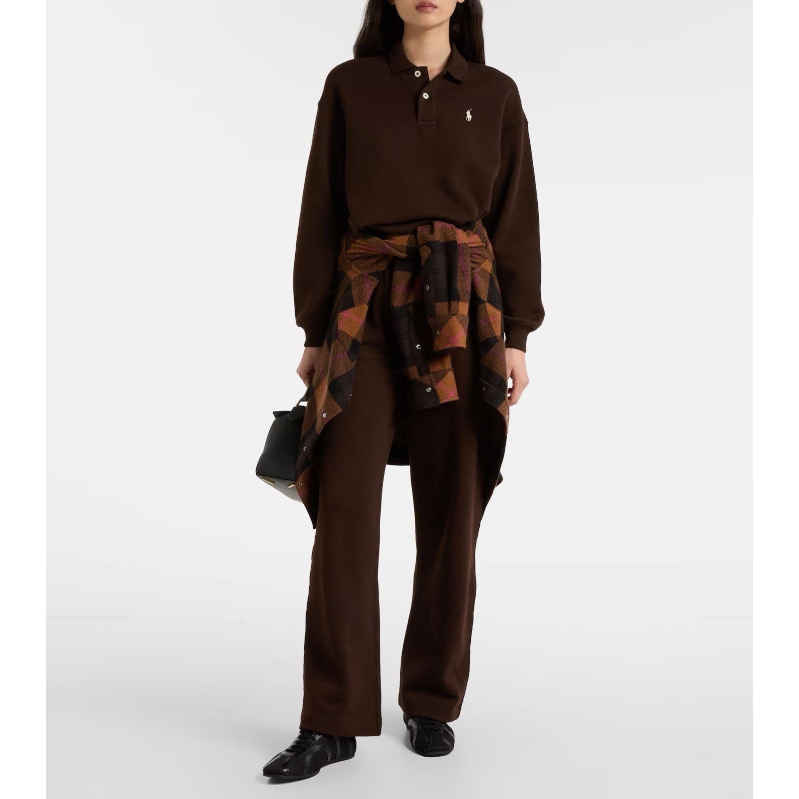 Polo Ralph Lauren NWT Ralph Lauren Woman Fleece Long-Sleeve Sweatshirt Brown Size US S / EU 44-46 / 1 - 9 Thumbnail