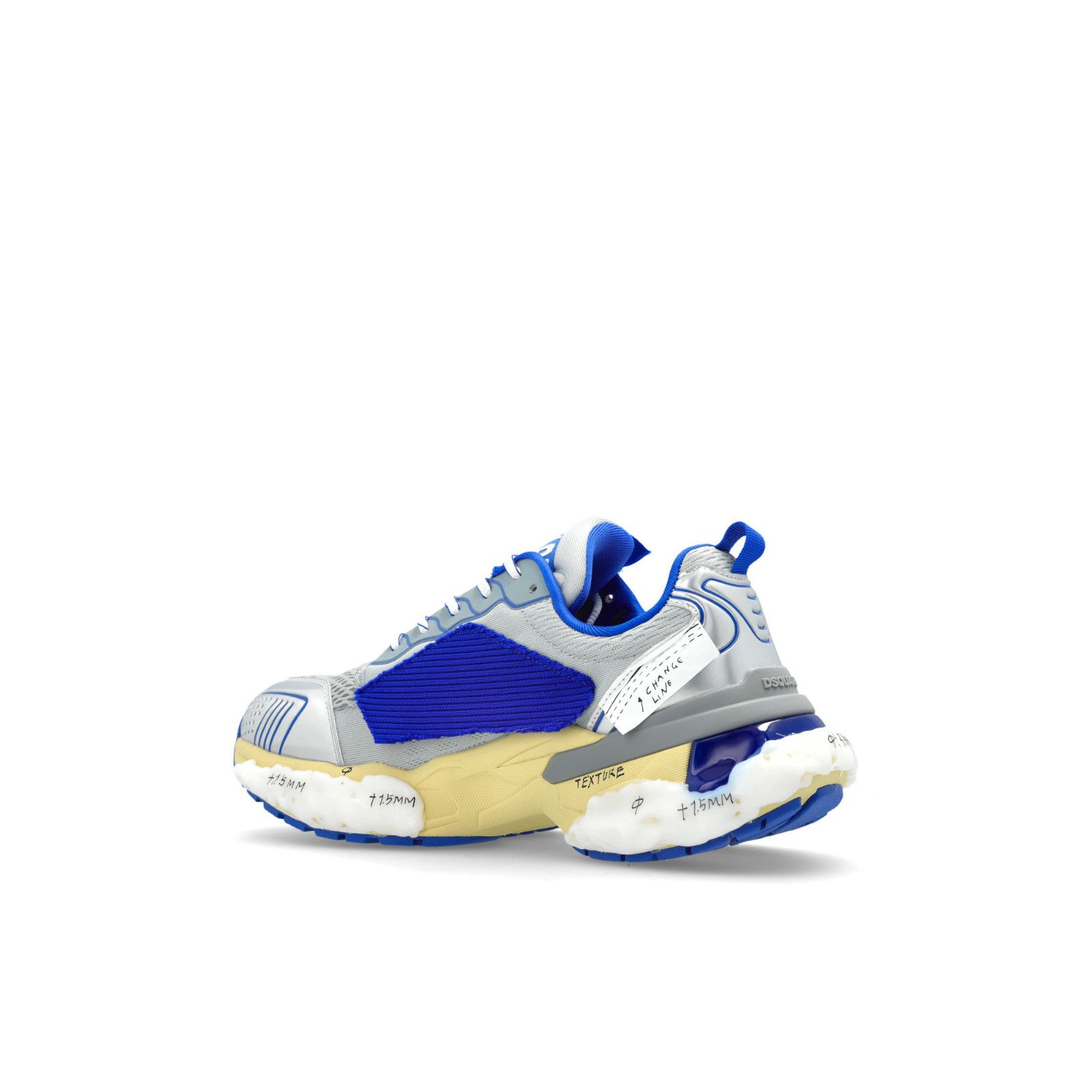 Dsquared2 DSQUARED2 Faster Silver Blue Fabric Sneakers New And Authent Size US 10 / EU 43 - 3 Thumbnail