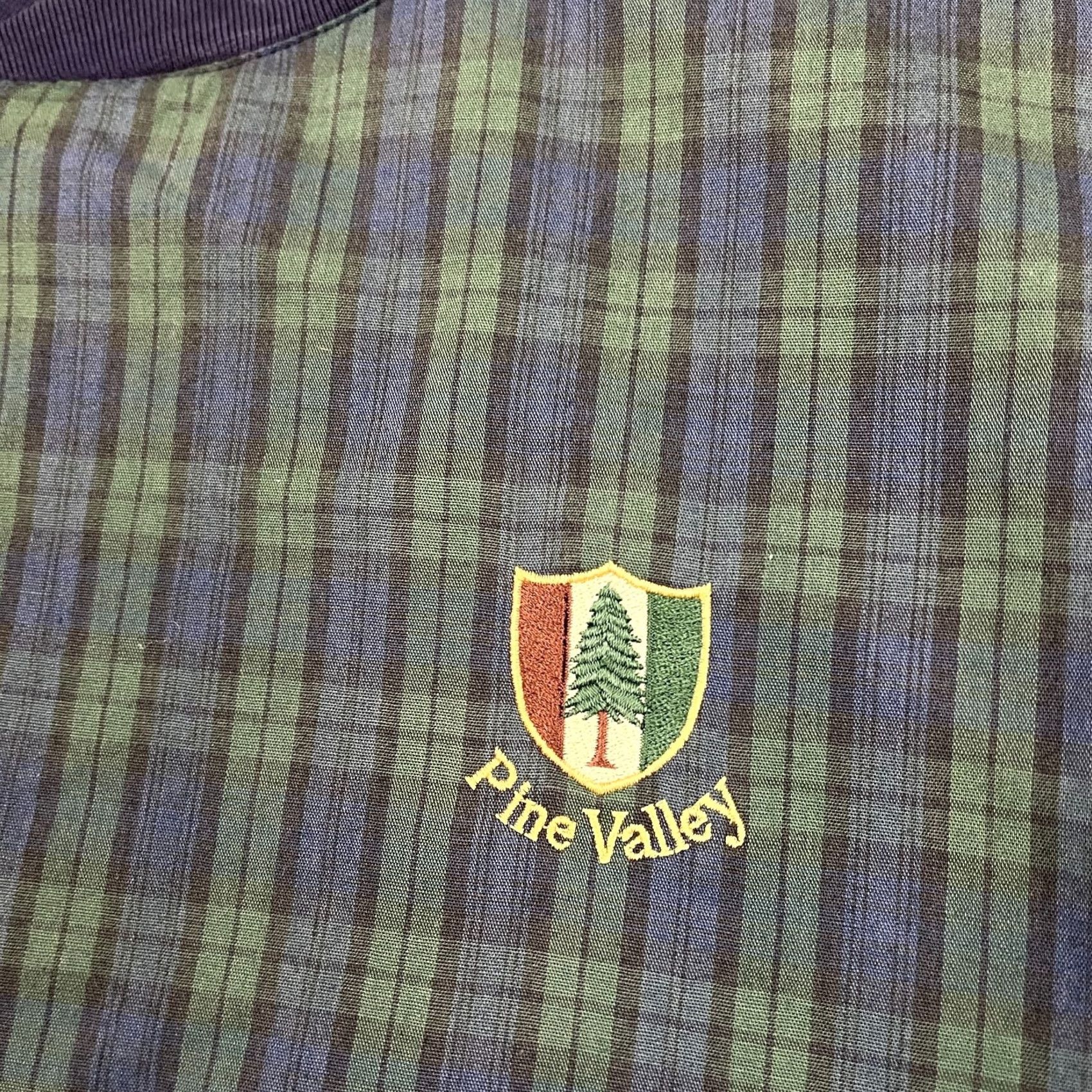 Vintage VTG Pine Valley Golf Club Pullover Mens L Tartan Blackwatch Plaid Retro 90s Y2K Jacket Size US L / EU 52-54 / 3 - 2 Thumbnail