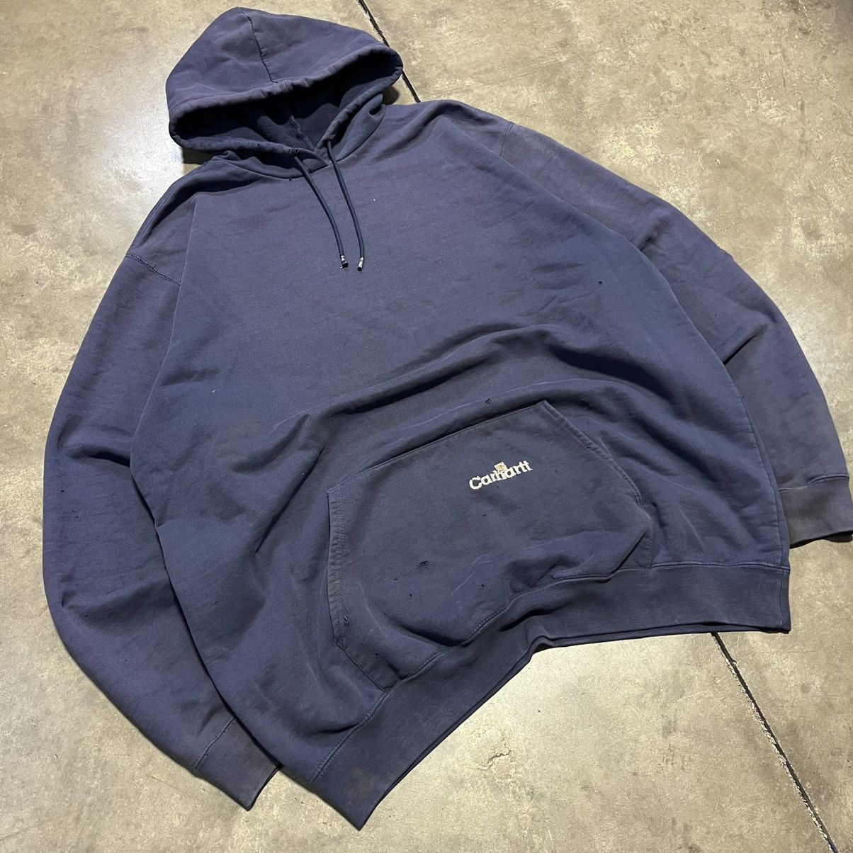 Carhartt × Vintage Vintage Carhartt Hoodie Sweatshirt Faded Thrashed Distressed Size US XXL / EU 58 / 5 - 2 Thumbnail