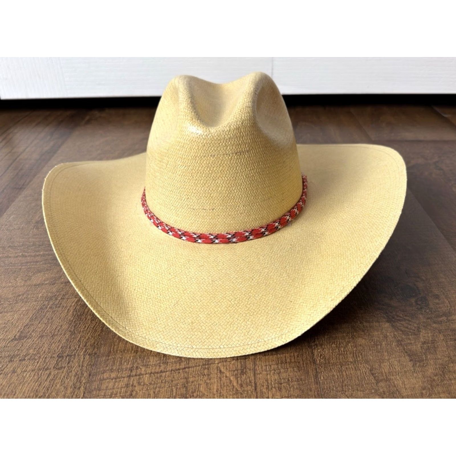 Bailey 44 VINTAGE Bailey Renegade Straw Cowboy Beach Outdoor Hat Men 7 1/8 Brown Straw 80s 90s Western Beach Outdoors Mens Size ONE SIZE - 6 Thumbnail