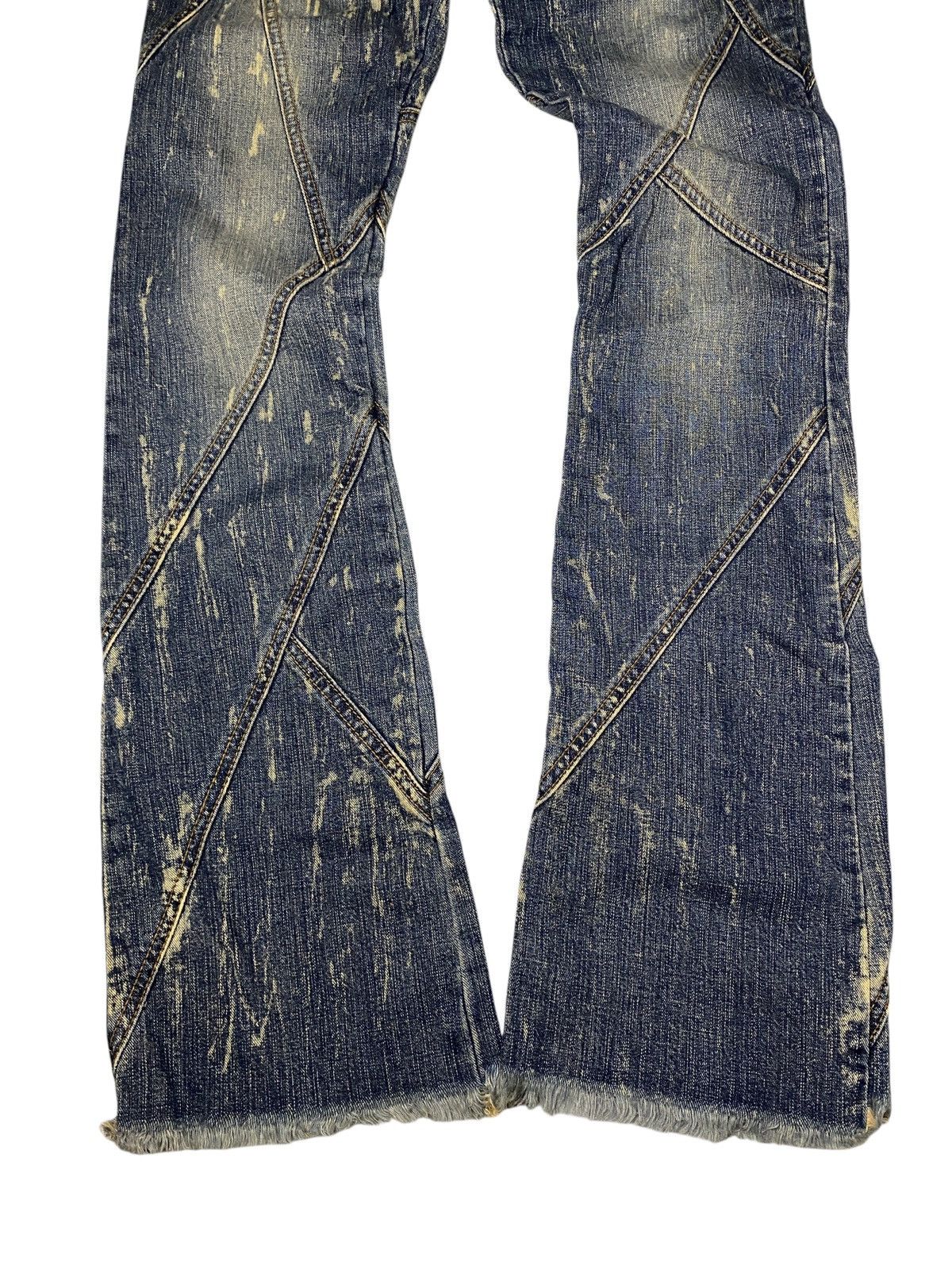 Hysteric Glamour 2000's BNX Spiral Distressed Flared Jeans Size US 26 / EU 42 - 7 Thumbnail