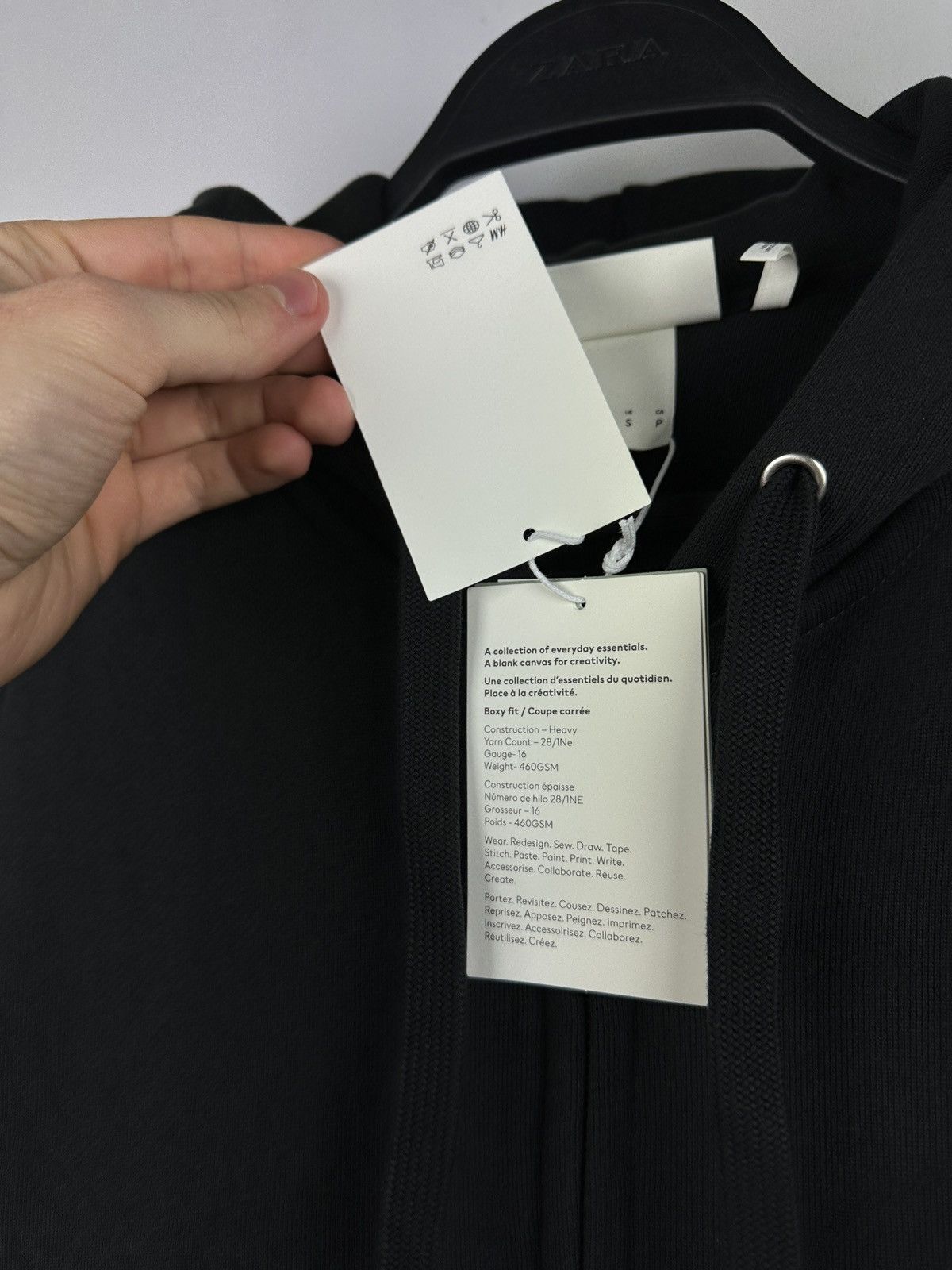 H&M NEW🏷️ H&M Baggy Oversize Zip Up Kanye Style Black Boxy Hoodie Size US S / EU 44-46 / 1 - 6 Thumbnail