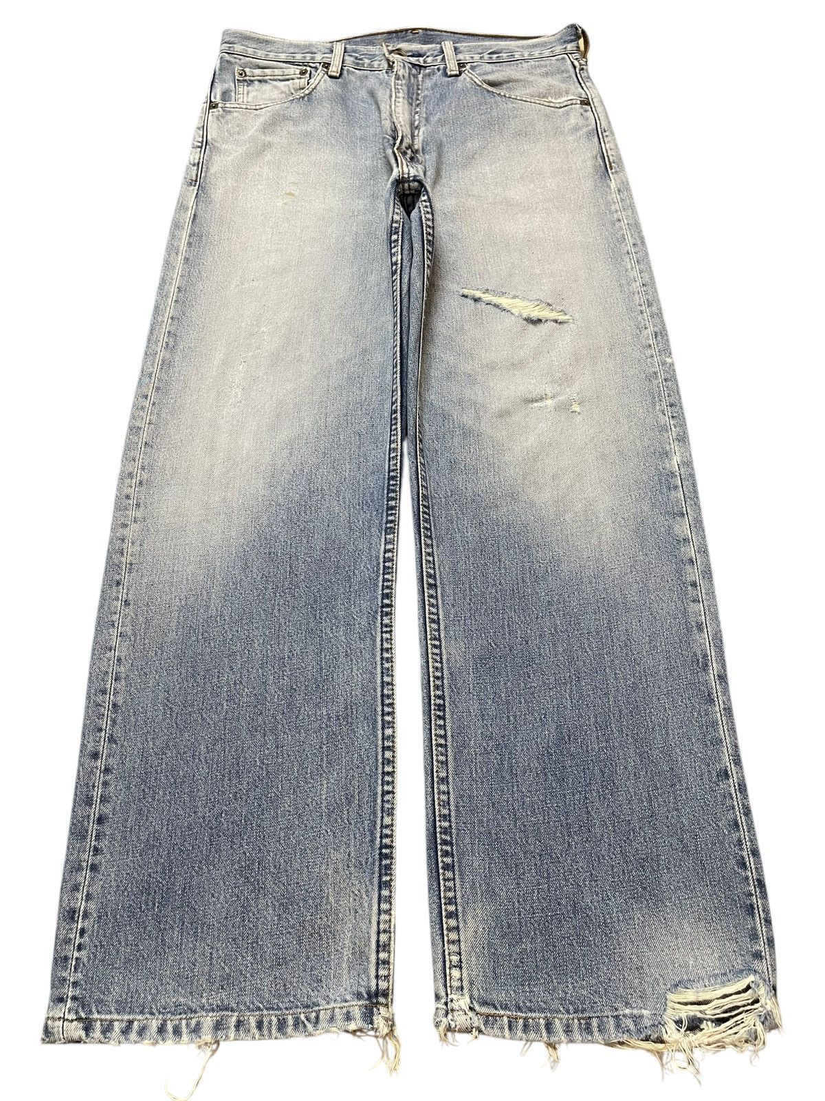 Levi's Vintage 80s Levis 503 Blue Faded Wash Distress Baggy Jeans Size US 32 / EU 48 - 1 Thumbnail