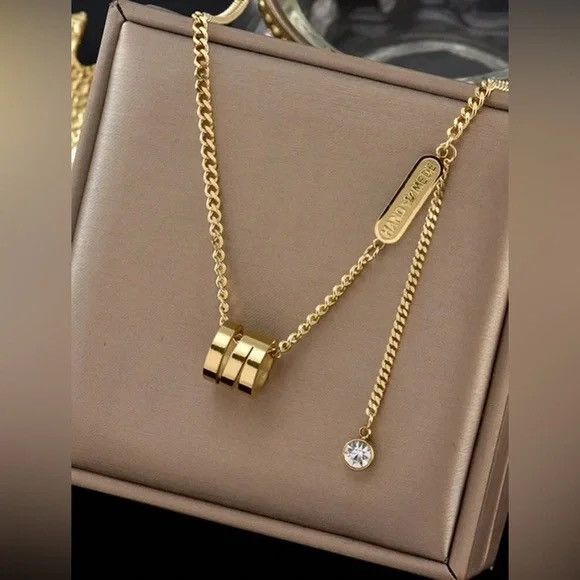 Other Gold Plated Stainless Steel Pendant Necklace Size ONE SIZE - 2 Thumbnail