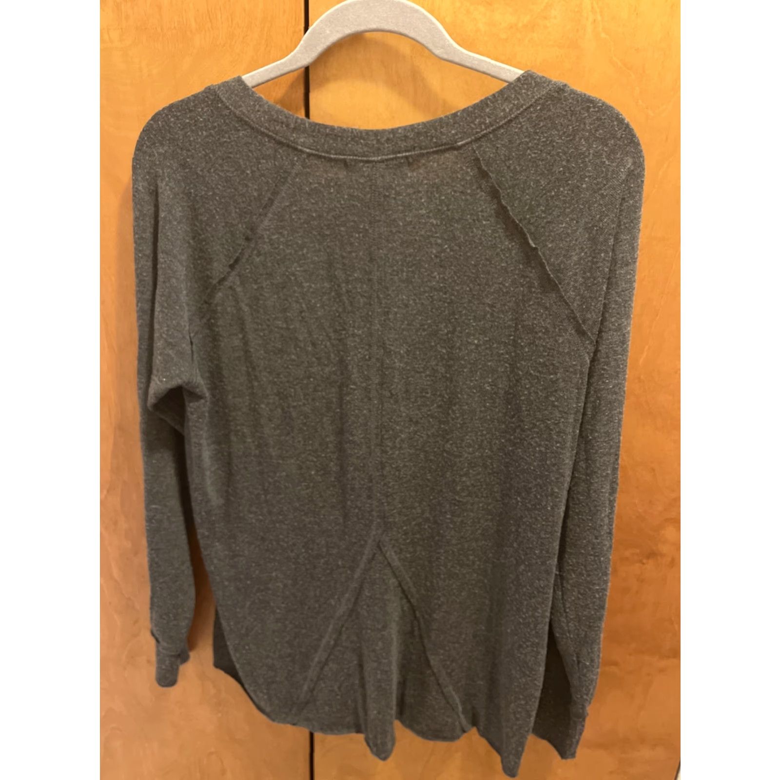 VINTAGE Michael Stars Dark Gray Rough Hem 4 Button Cardigan Small Ladies Regular Cardigan Sweatshirt Sweater City College Hipster USA USA