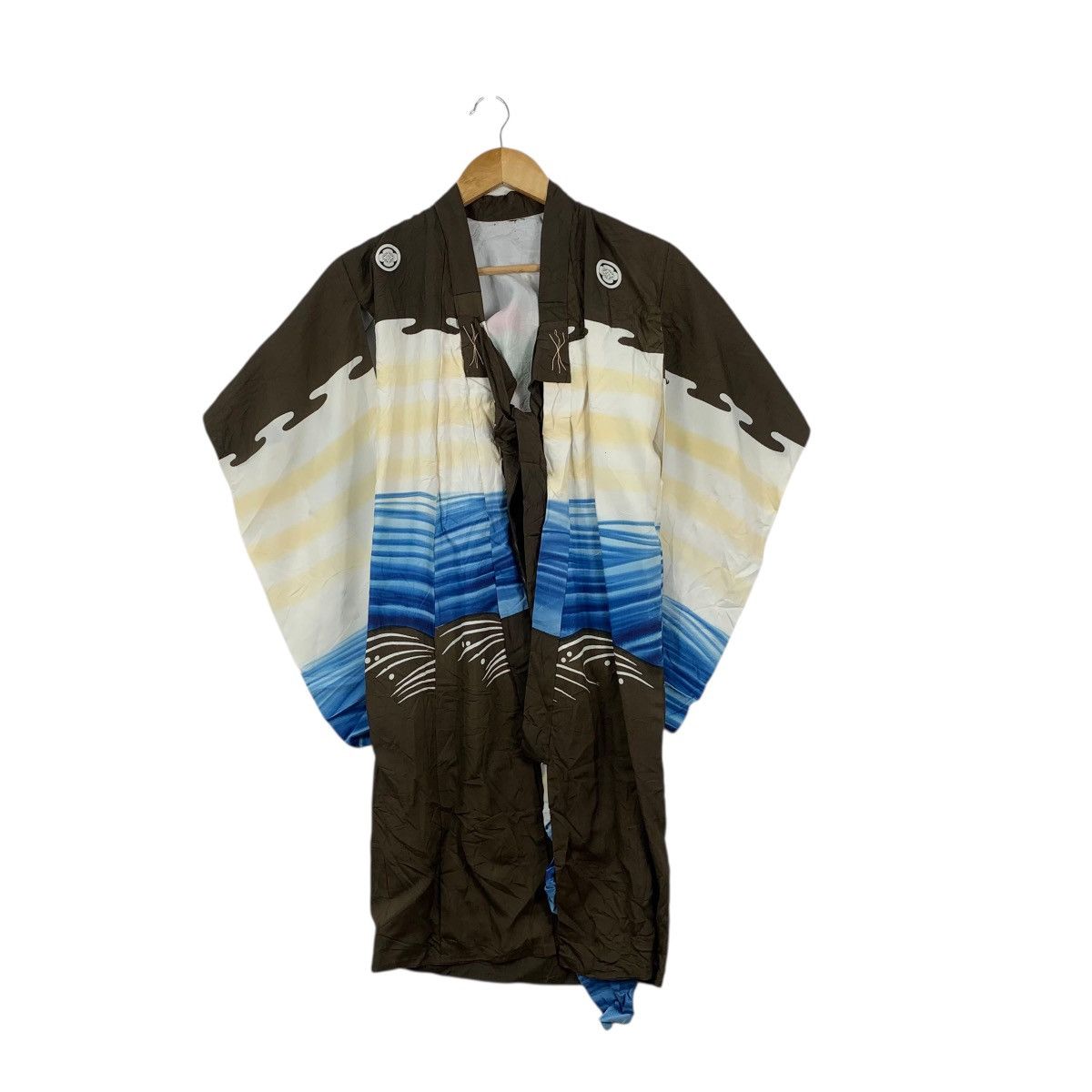 Vintage Vintage 70s KIMONO OCEAN JAPAN Traditional AOP Robe Coat Size S / US 4 / IT 40 - 3 Thumbnail