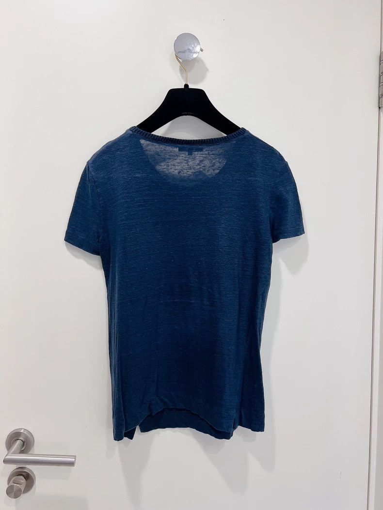 Loro Piana Loro Piana Dark blue cotton linen knitted short-sleeved T-s Size XS / US 0-2 / IT 36-38 - 2 Thumbnail