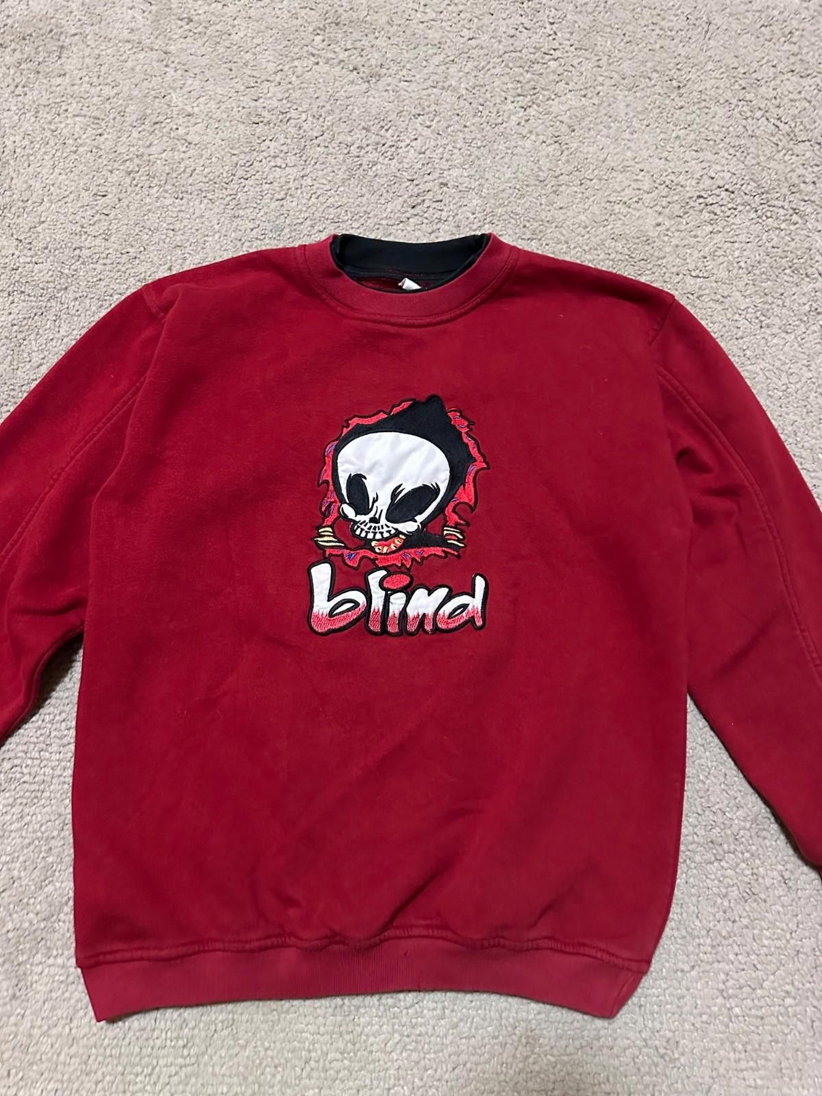 Blind Skateboards Vintage 90s Blind Skateboards Reaper Sweatshirt Sz S Size US S / EU 44-46 / 1 - 3 Thumbnail