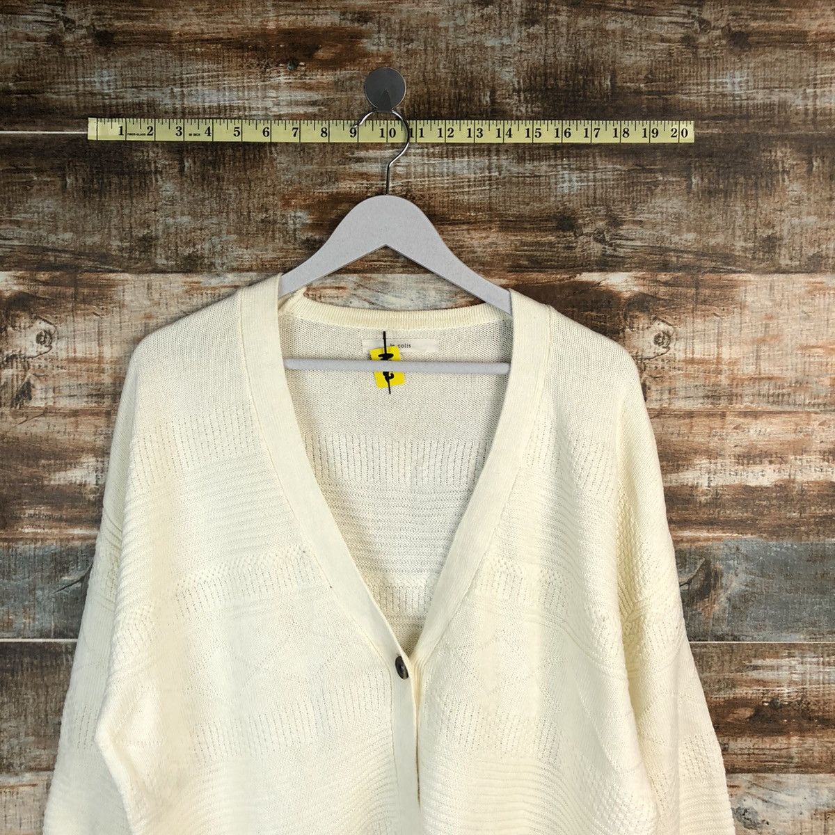 Vintage Le Cois White Cardigan Knitwear #A1662 Size US M / EU 48-50 / 2 - 4 Thumbnail
