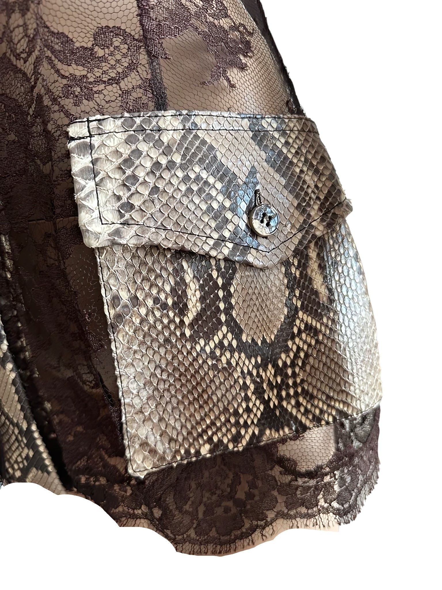 Dolce & Gabbana S/S 2005 RUNWAY PYTHON LEATHER DRESS Size M / US 6-8 / IT 42-44 - 6 Thumbnail