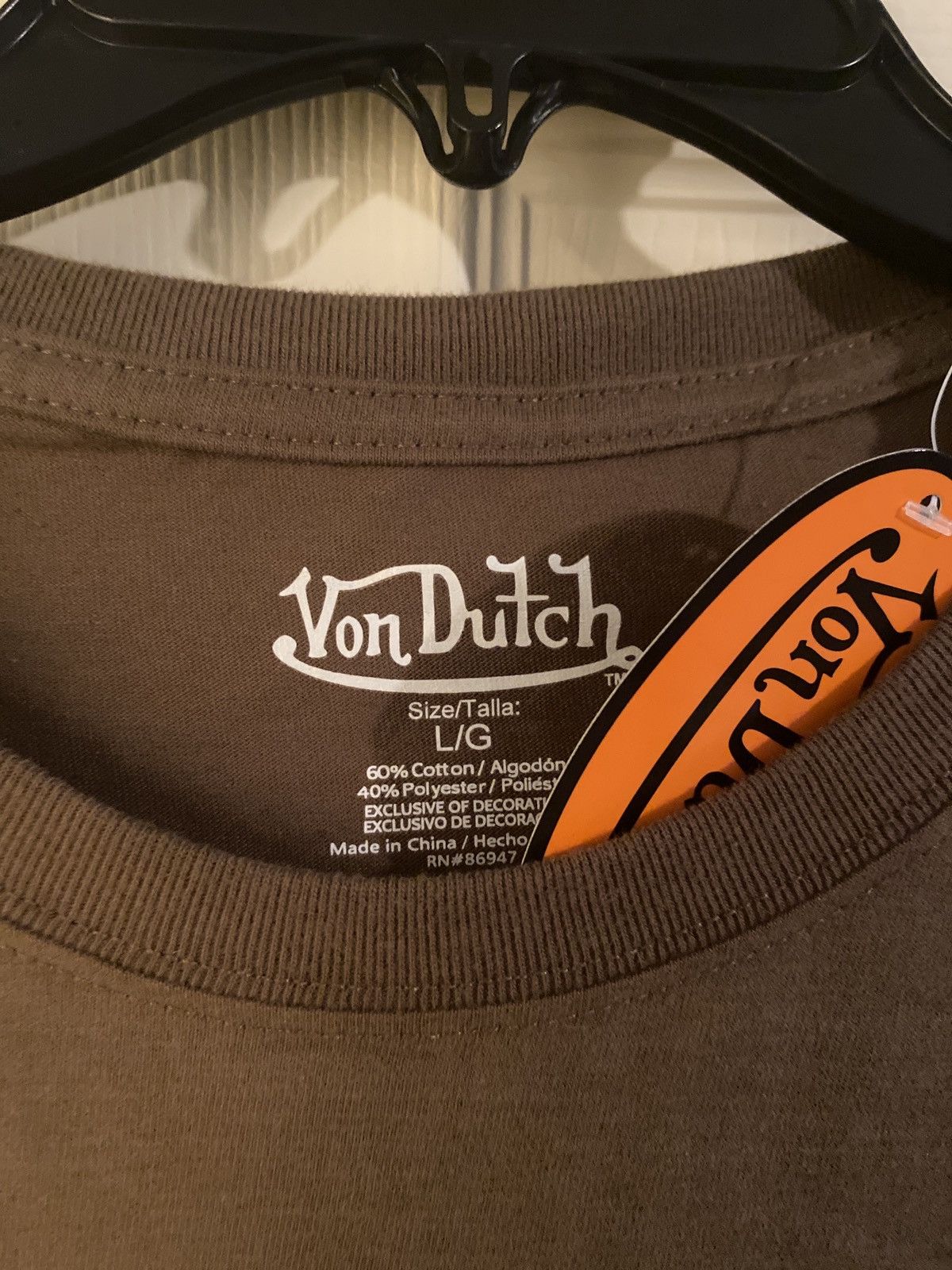 Von Dutch Von dutch brown tee Size US L / EU 52-54 / 3 - 3 Thumbnail