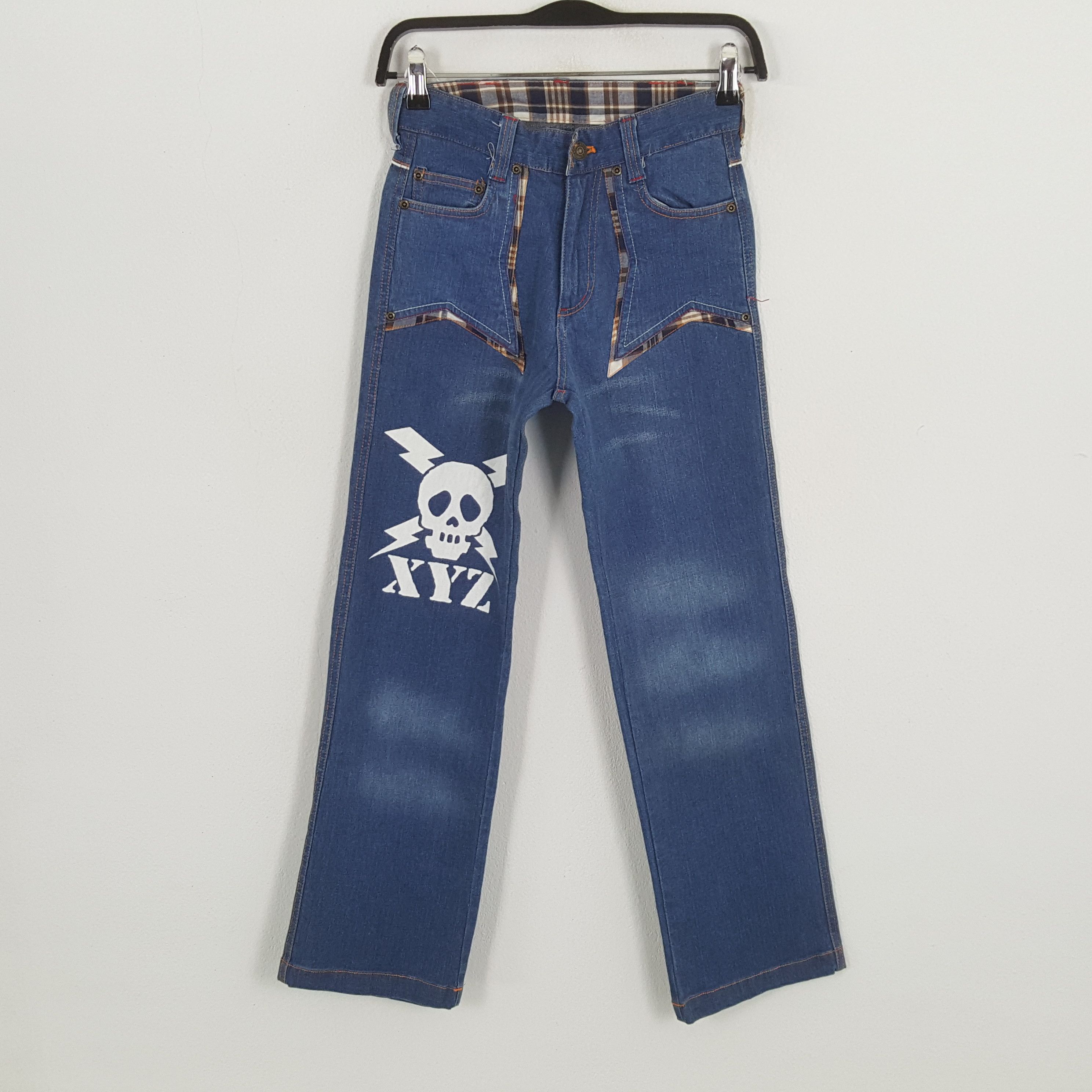 Vintage SKULLS XYZ Fashion Style Skulls Design Streetwear Jeans Size US 26 / EU 42 - 1 Thumbnail