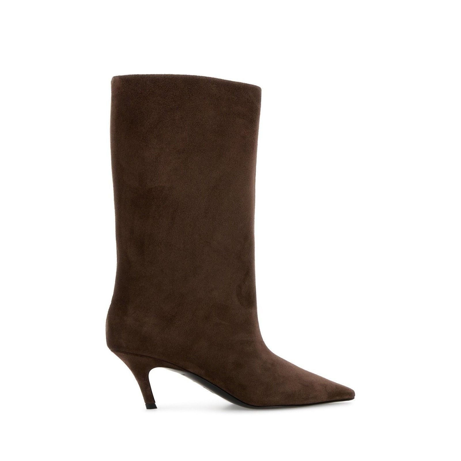 AMINA MUADDI Fiona Brown Suede 60mm Heel Boots New & Authent