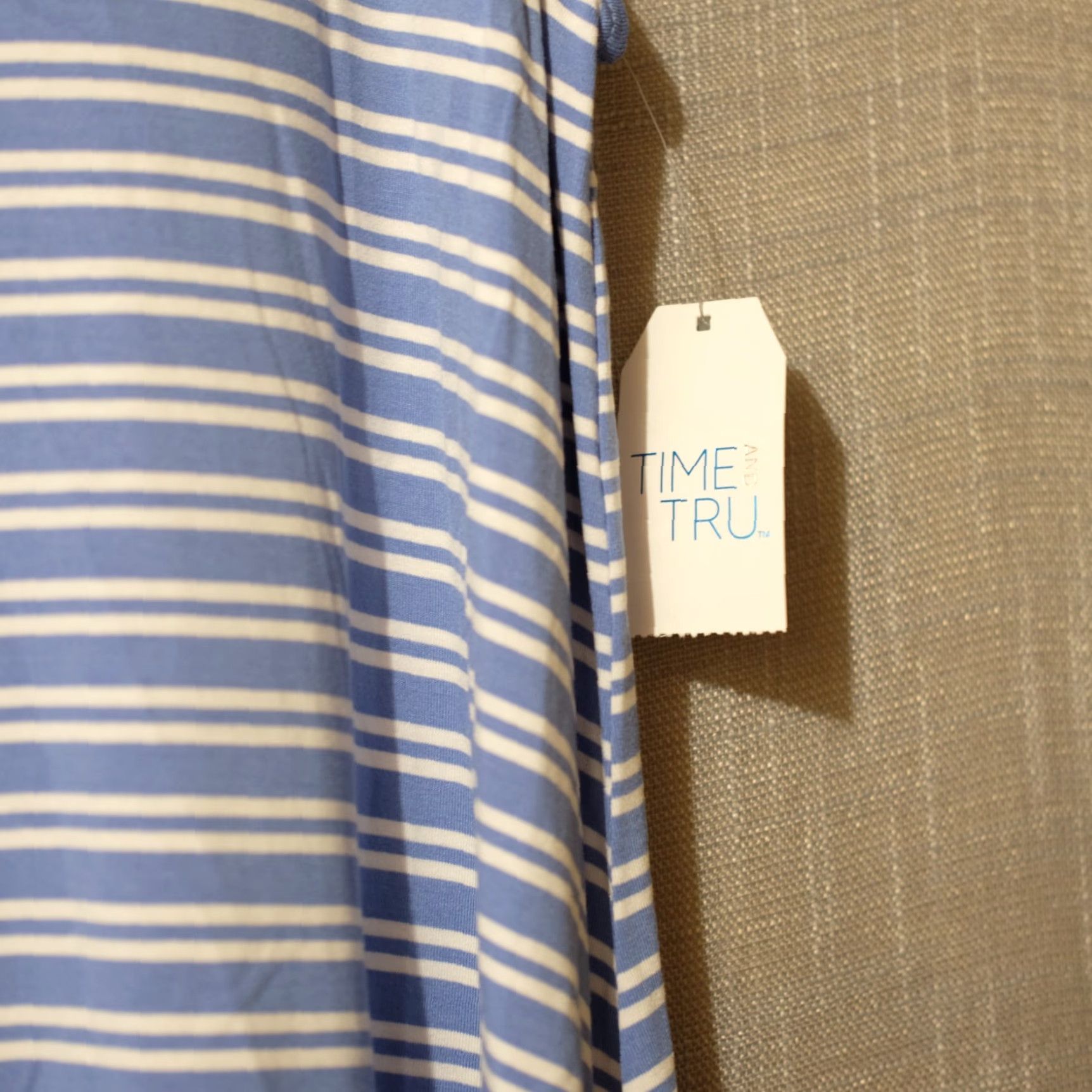 Vintage VINTAGE Time and Tru Shirt Dress Womens S Blue/White Striped Sleeveless Tank Dress Casual Size S / US 4 / IT 40 - 4 Thumbnail
