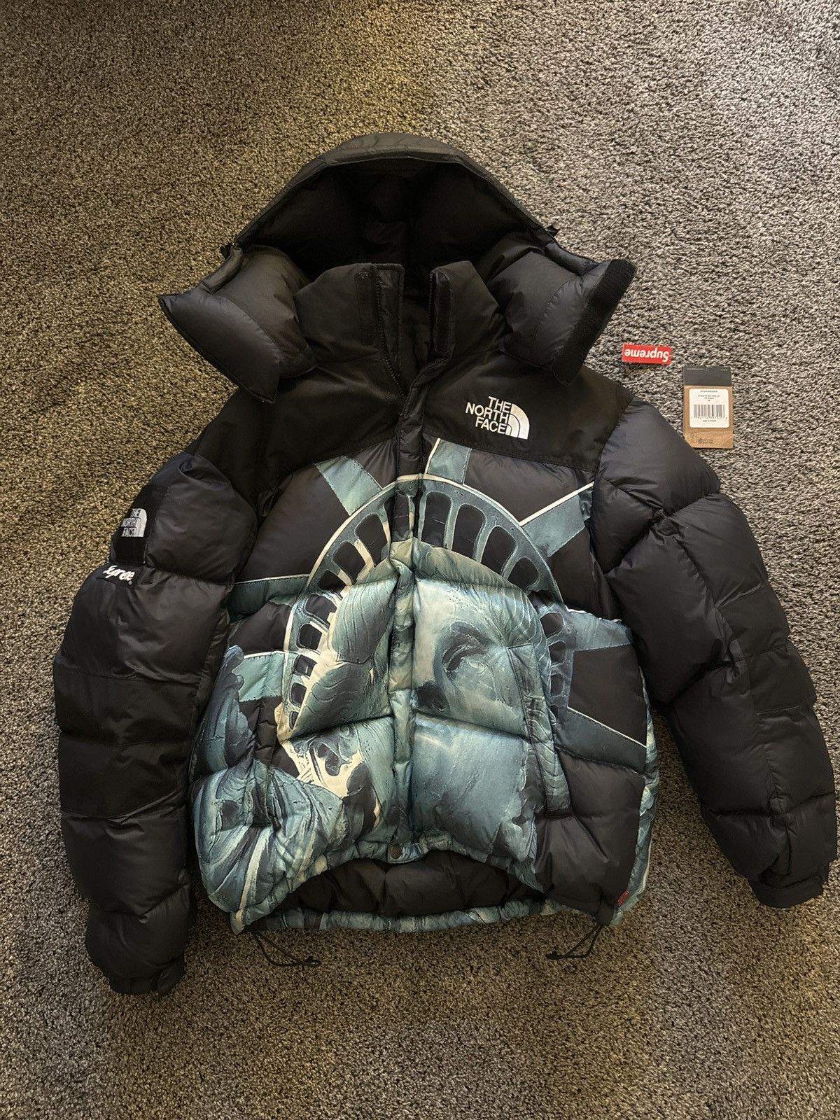 Pre-owned Supreme X The North Face Supreme The North Face Statue Of Liberty Baltoro Jacket In Black