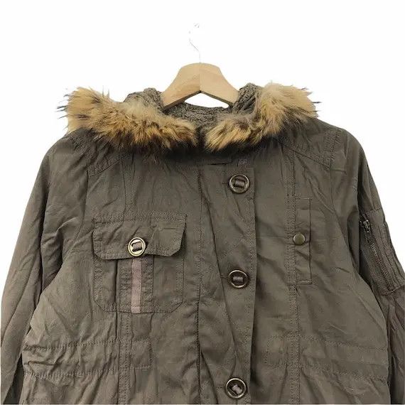 ABAHOUSE Vtg ABAHOUSE ECRU JAPAN Tactical Faux Fur Trench Coat Parka Size S / US 4 / IT 40 - 6 Thumbnail