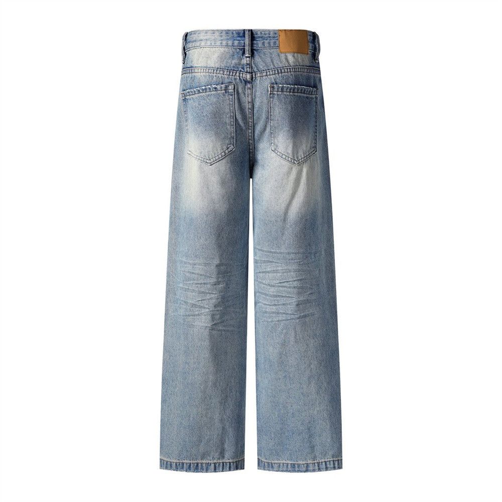 Japanese Brand × Jean Men's retro punk washed loose straight distressed jeans y2k Size US 32 / EU 48 - 2 Thumbnail