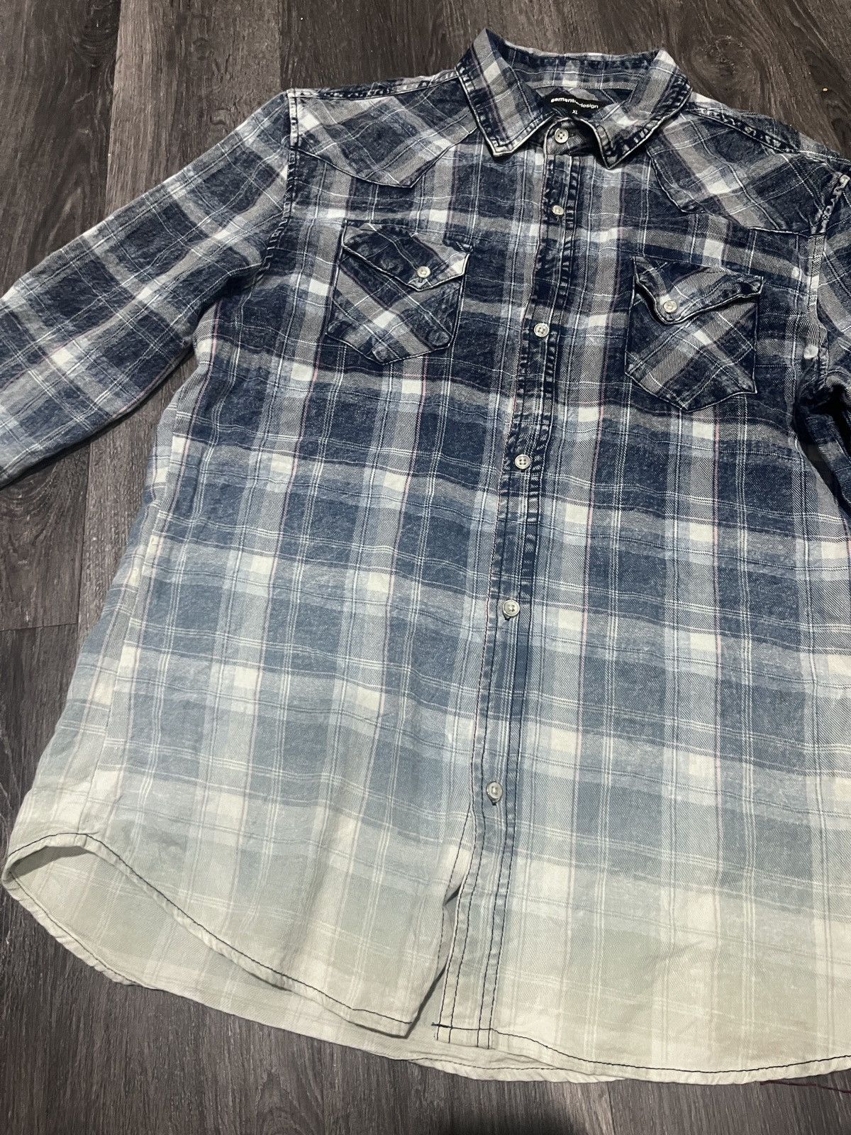 semanticdesign Rare Semantic Design Blue Denim Shirt Size L / US 10 / IT 46 - 2 Thumbnail