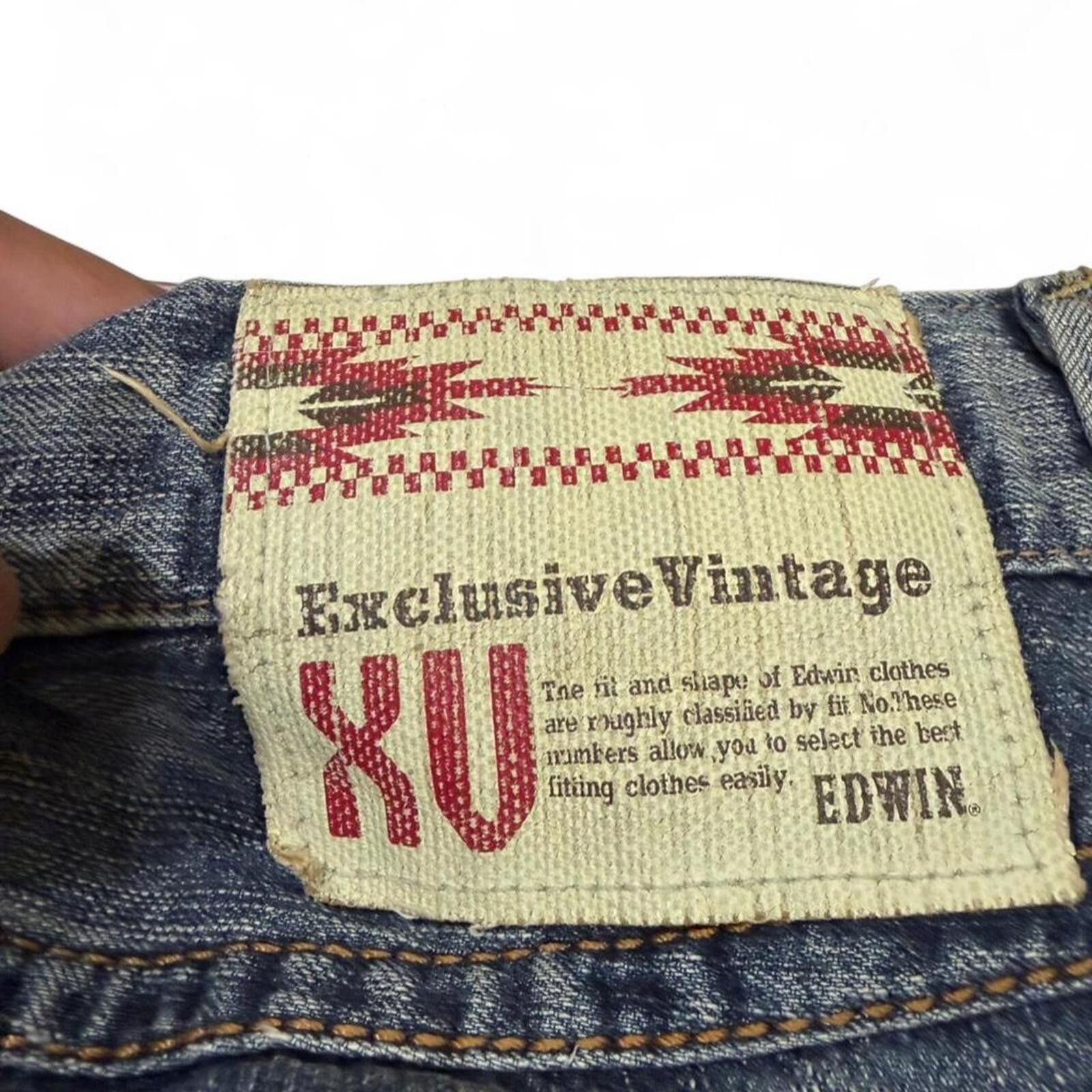 Edwin Exclusive Vintage EDWIN denim jeans signature logo design Size US 34 / EU 50 - 5 Thumbnail