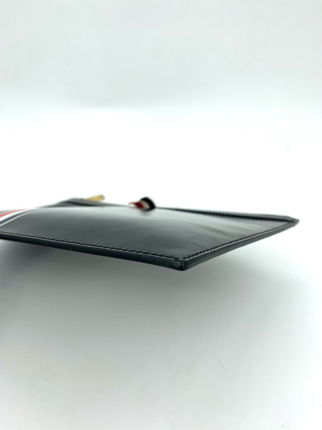 Thom Browne Thom Browne Three-Stripe Polished Leather Clutch Size ONE SIZE - 5 Thumbnail