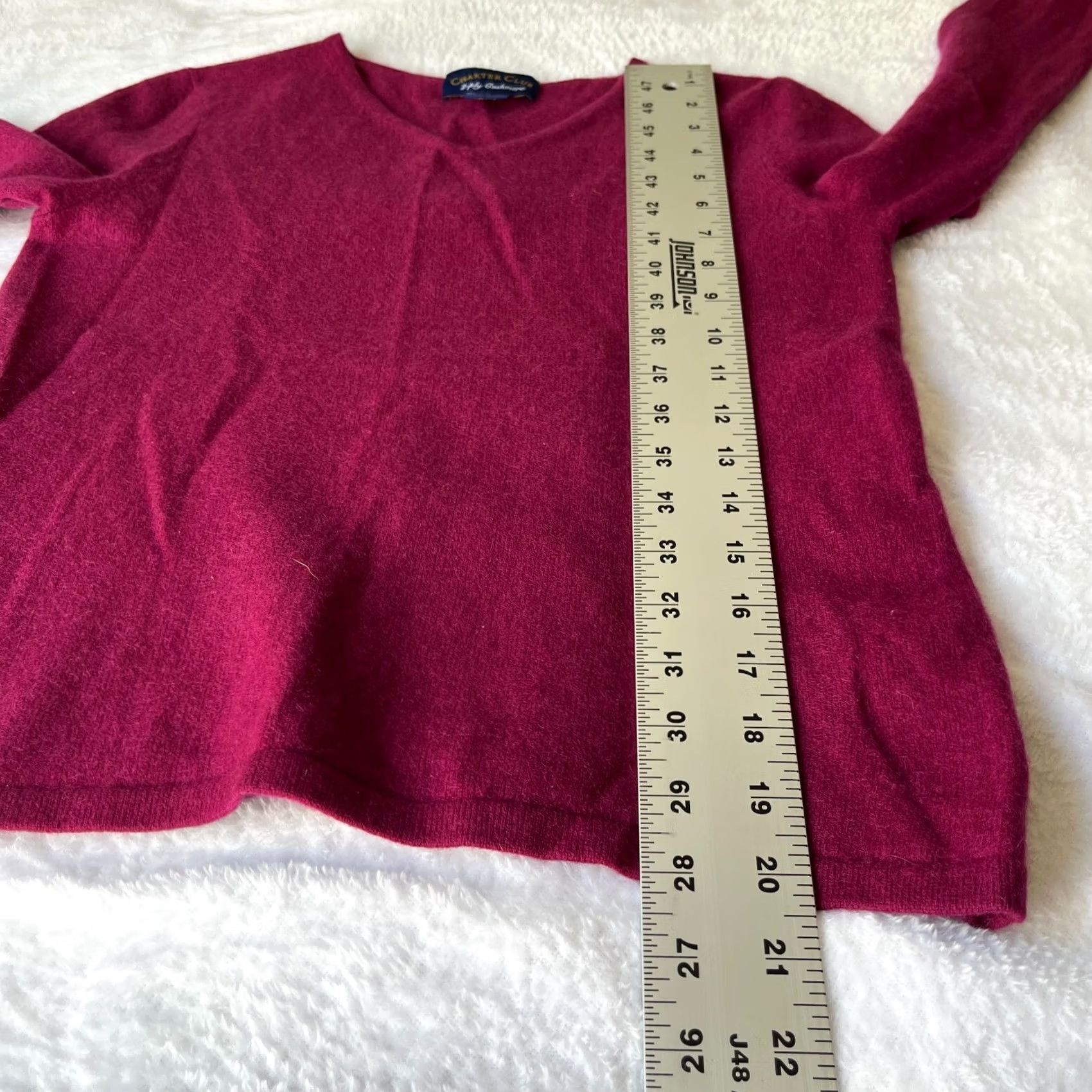 Charter Club Charter Club Womens Red 2-Ply Cashmere Knit V-Neck Sweater Pullover M Casual Comfortable Knitwear Size M / US 6-8 / IT 42-44 - 6 Thumbnail
