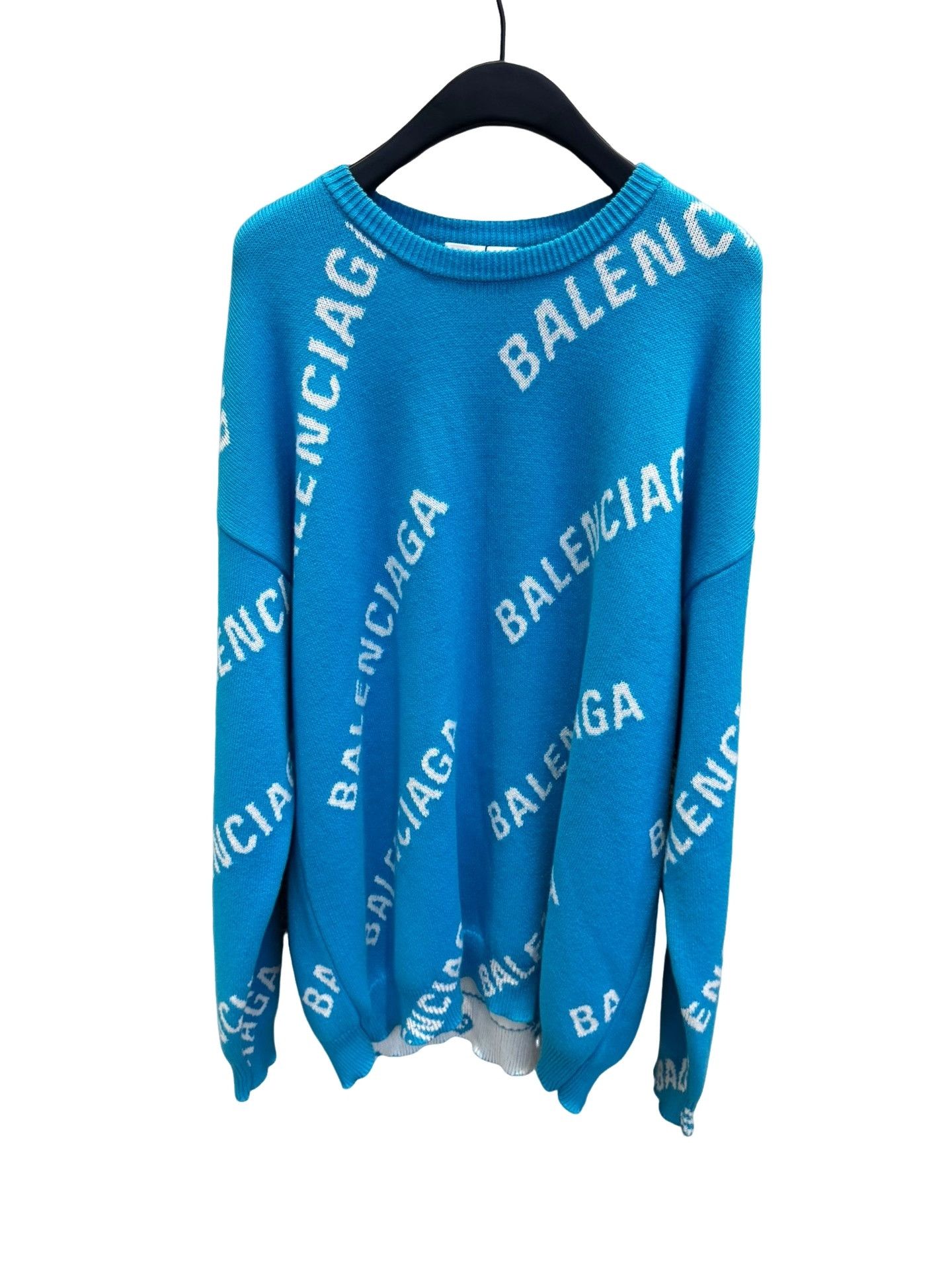 Balenciaga Balenciaga All Over Logo Knit Sweater Size M Size US M / EU 48-50 / 2 - 1 Thumbnail