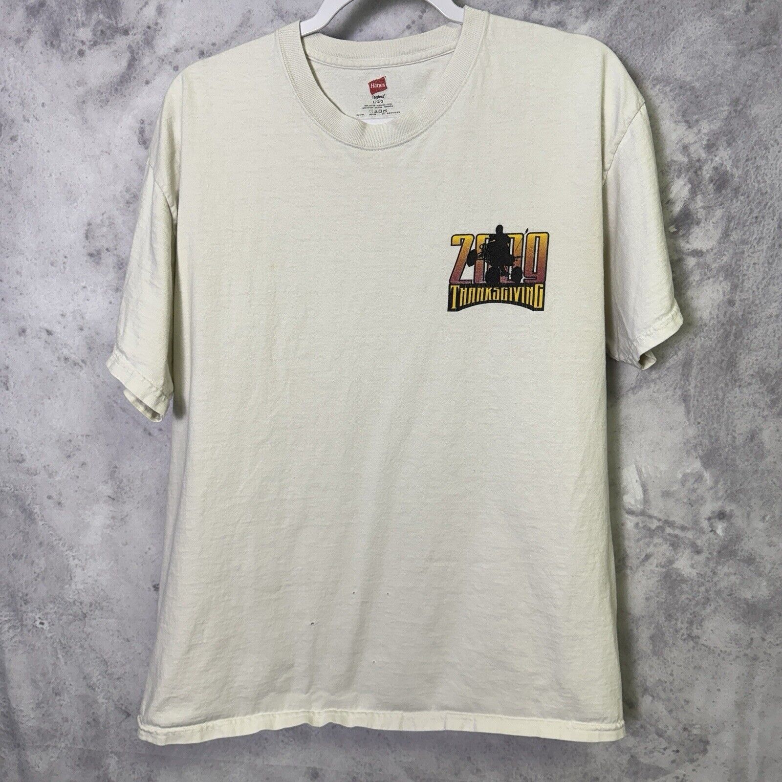 Vintage Gordon Wells Sand Dune Thanksgiving T Shirt Mens Large White Size US L / EU 52-54 / 3 - 2 Thumbnail