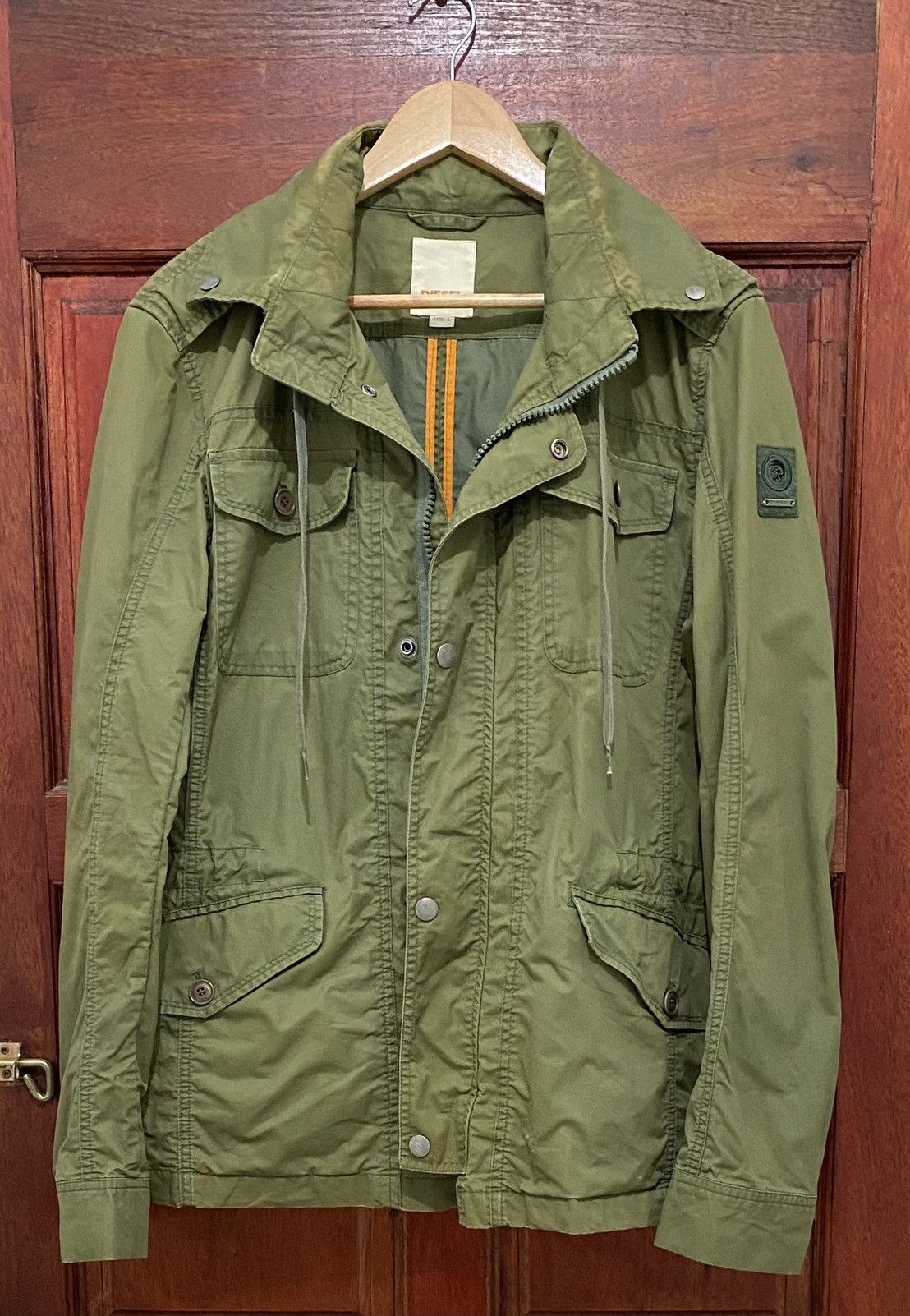 Diesel × Diesel Black Gold Diesel M65 Olive Green Jacket Casual Design Size US L / EU 52-54 / 3 - 6 Thumbnail