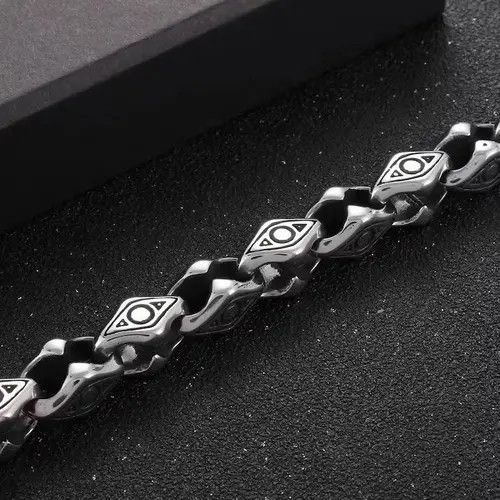 Jewelry Link Chain Geometric Square Wristband Bracelet Size ONE SIZE - 2 Thumbnail