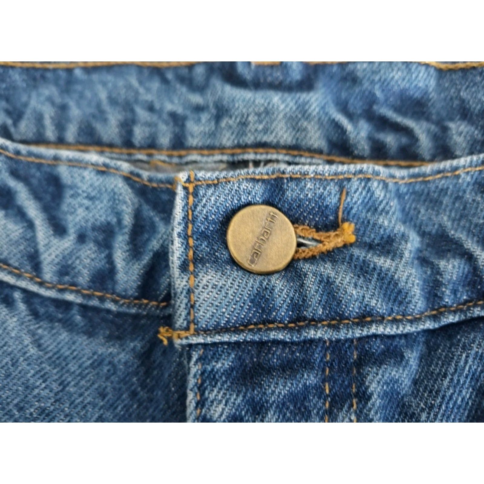 Carhartt VINTAGE Carhartt Jeans 5-Pocket Regular Fit Blue 40x30 Mid Rise Lined Denim USA Union Made 90s Workwear Mens Size US 40 / EU 56 - 6 Thumbnail