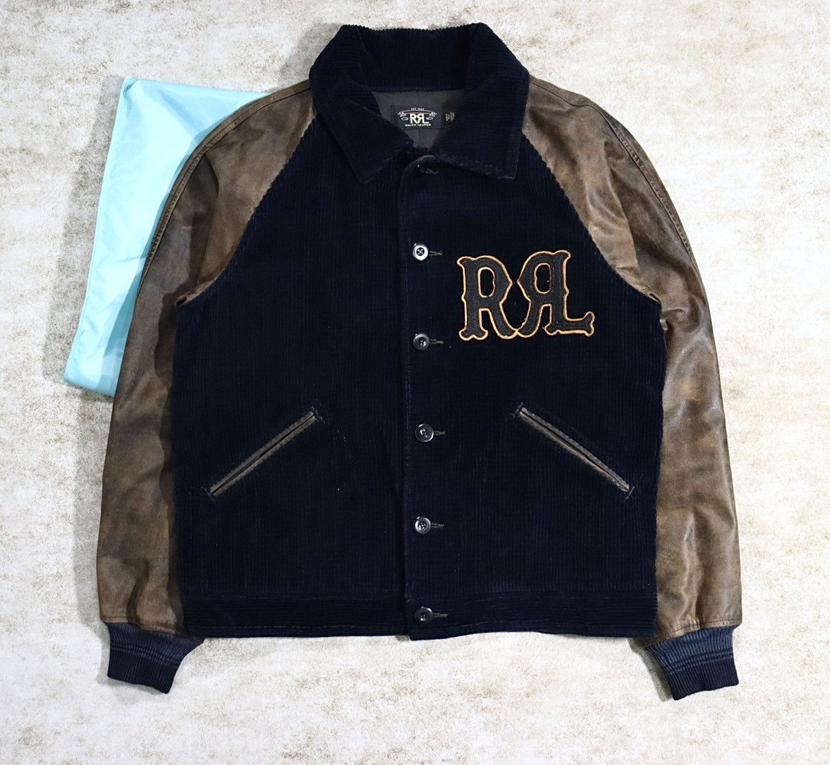 Ralph Lauren Ralph Lauren RRL Appliquéd Corduroy Leather-Sleeve Jacket Size US M / EU 48-50 / 2 - 1 Thumbnail