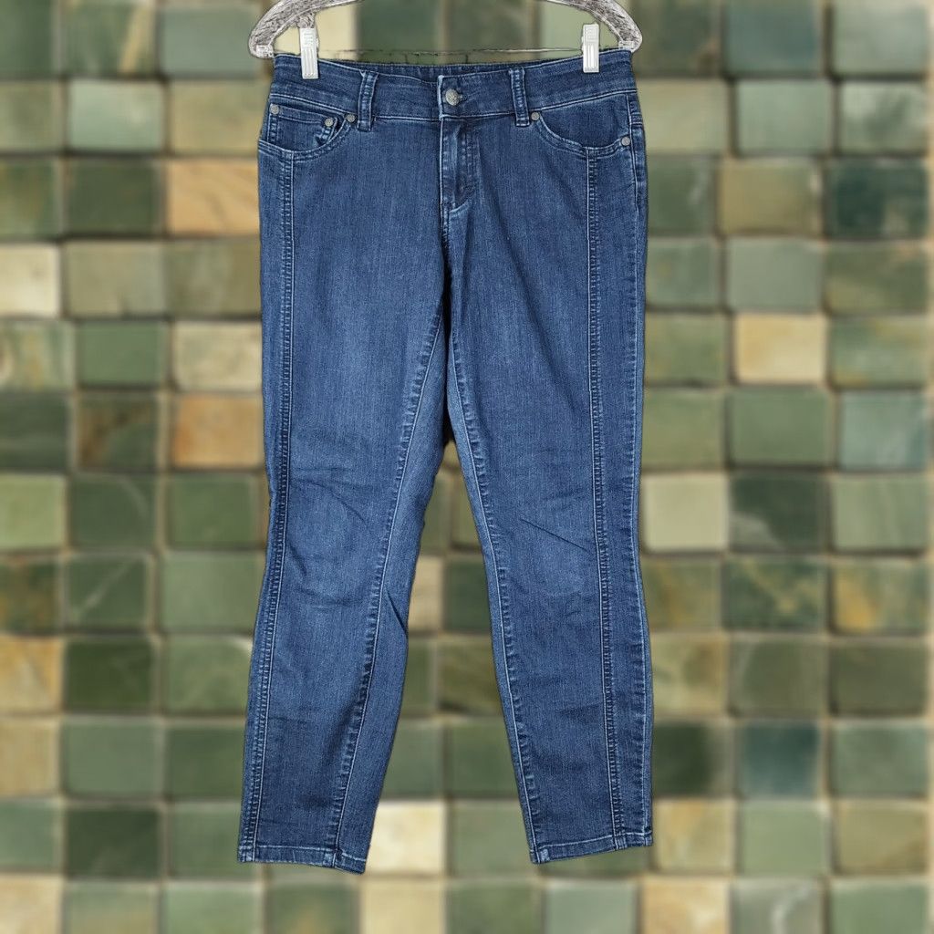 Prana Prana Jeans Women Size 4 Dark Wash Organic Cotton Curvy Ankle Blue Womens Size 27" / US 4 / IT 40 - 1 Thumbnail