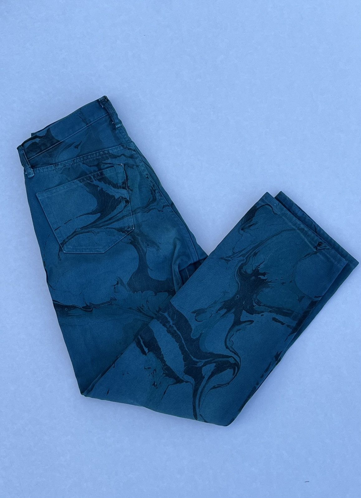 Acne Studios Acne Studios 1996 Swirl Ocean Blue Jeans 29/30 Size US 30 / EU 46 - 3 Thumbnail