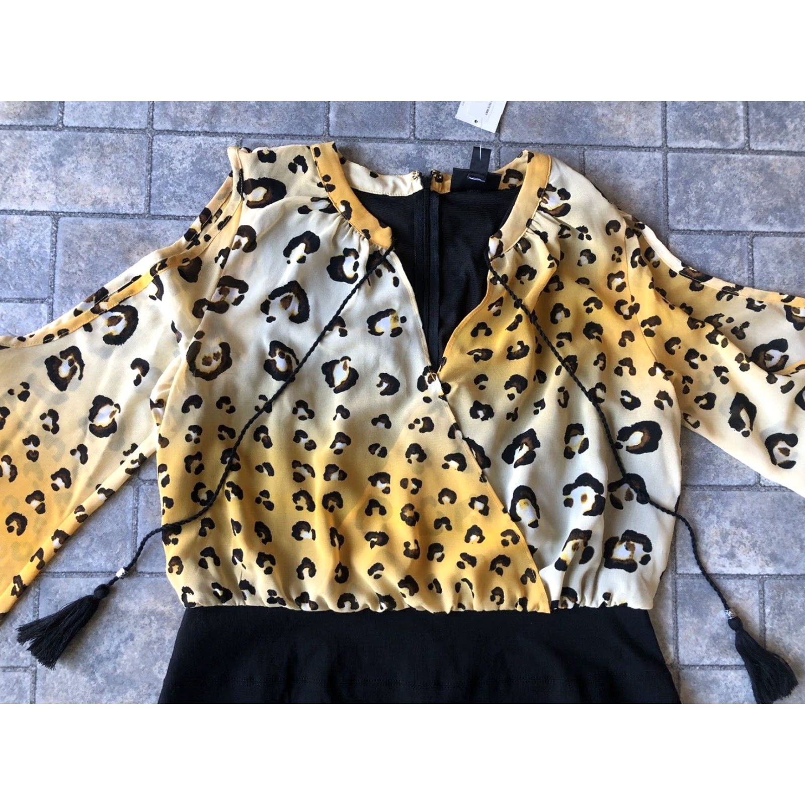 Nicole Miller Nicole Miller Dress NWT Black Animal Print Long Sleeve Knee Length 10 Zip Women's Size L / US 10 / IT 46 - 3 Thumbnail