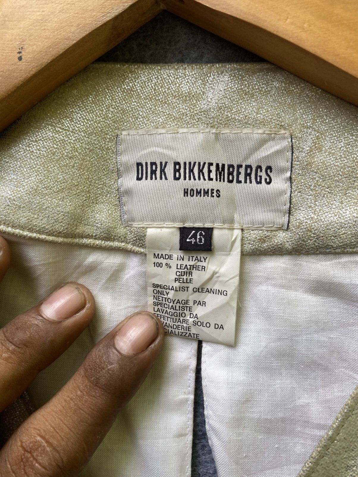 Dirk Bikkembergs Archive Dirk Bikkembergs Hommes Metallic Gold Leather Vest Size 46S - 4 Thumbnail