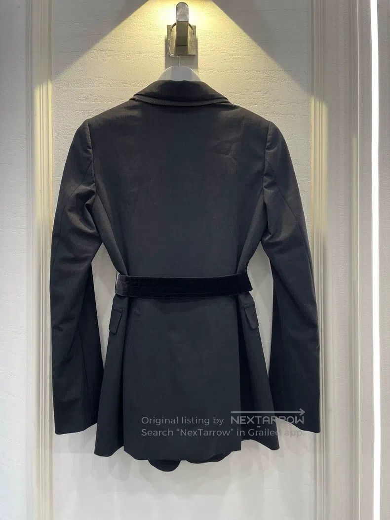 Brunello Cucinelli Brunello Cucinelli Dark Grey Belted Suit Jacket Size XS / US 0-2 / IT 36-38 - 2 Thumbnail
