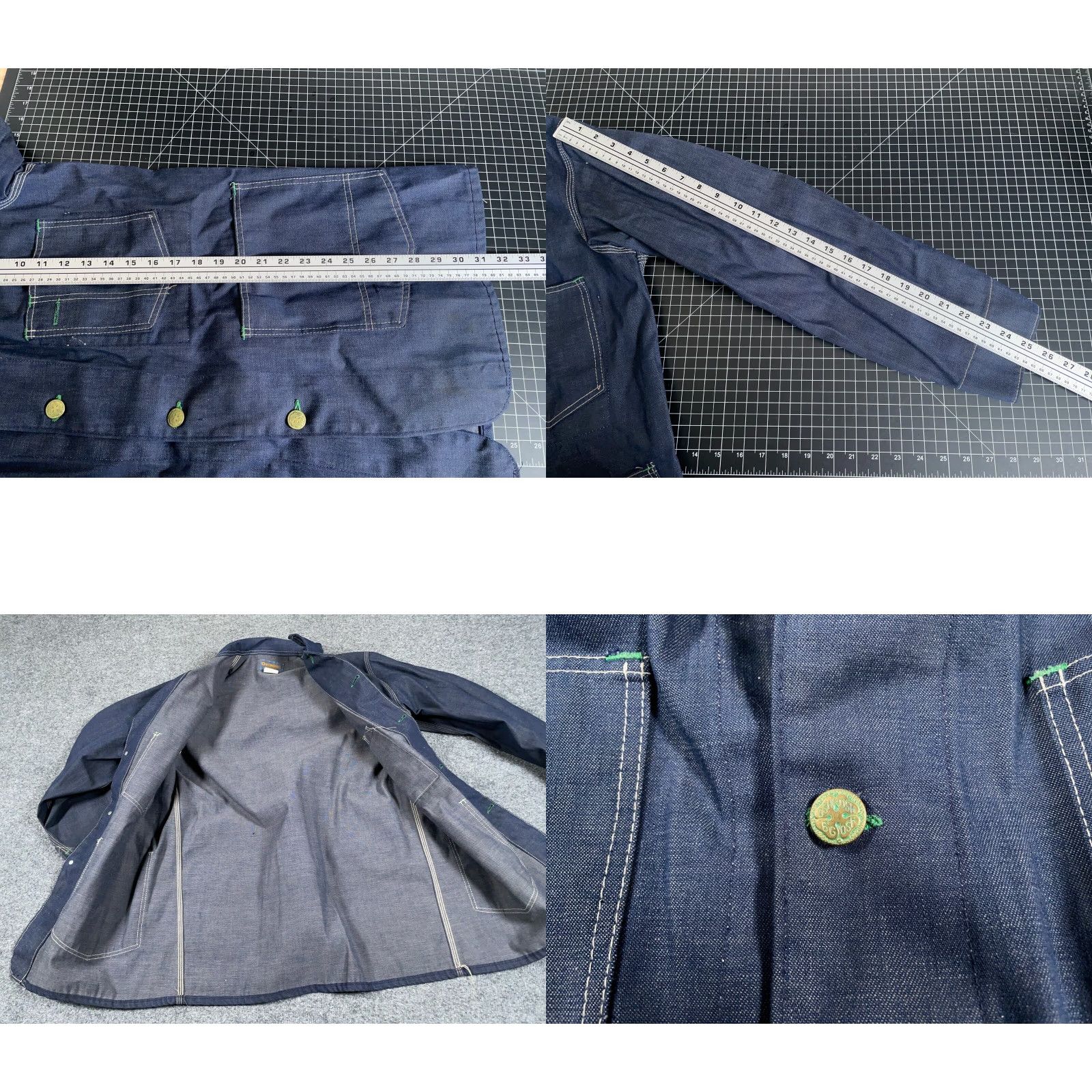 Vintage VINTAGE OshKosh B'gosh Denim Chore Jacket Men 42 Long Blue Union Made Unlined Jeans Jacket Hipster Retro Size US XS / EU 42 / 0 - 8 Thumbnail
