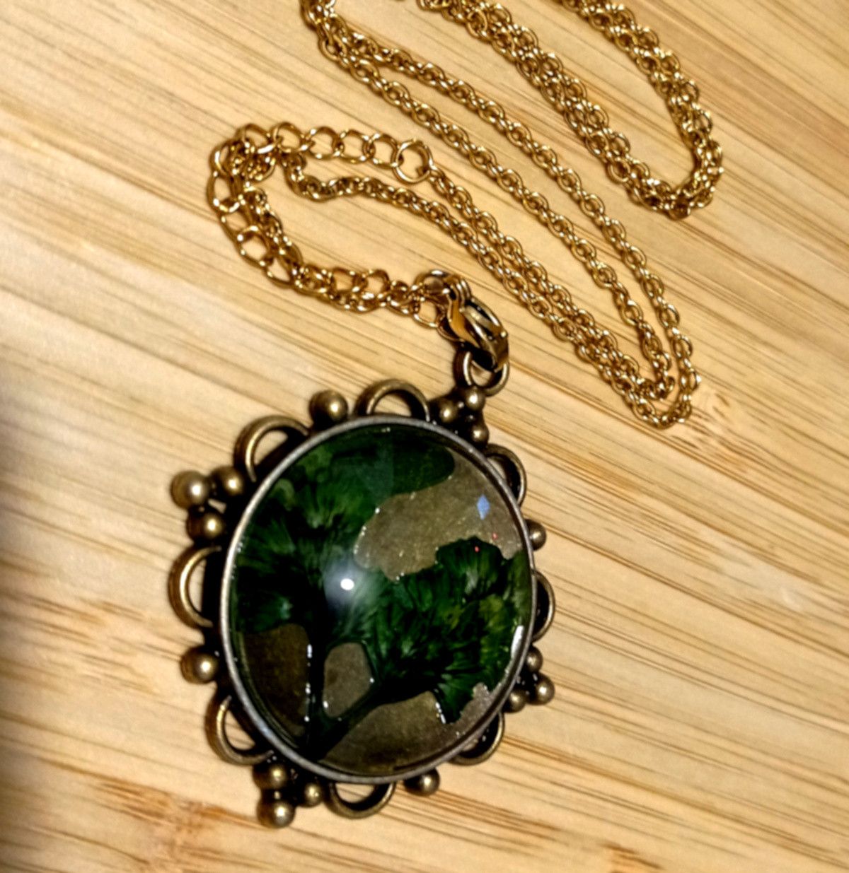 Hysteric Glamour × Vintage Stunning Tree Of Life Natural Plant Gold Necklace Unique Size ONE SIZE - 4 Thumbnail