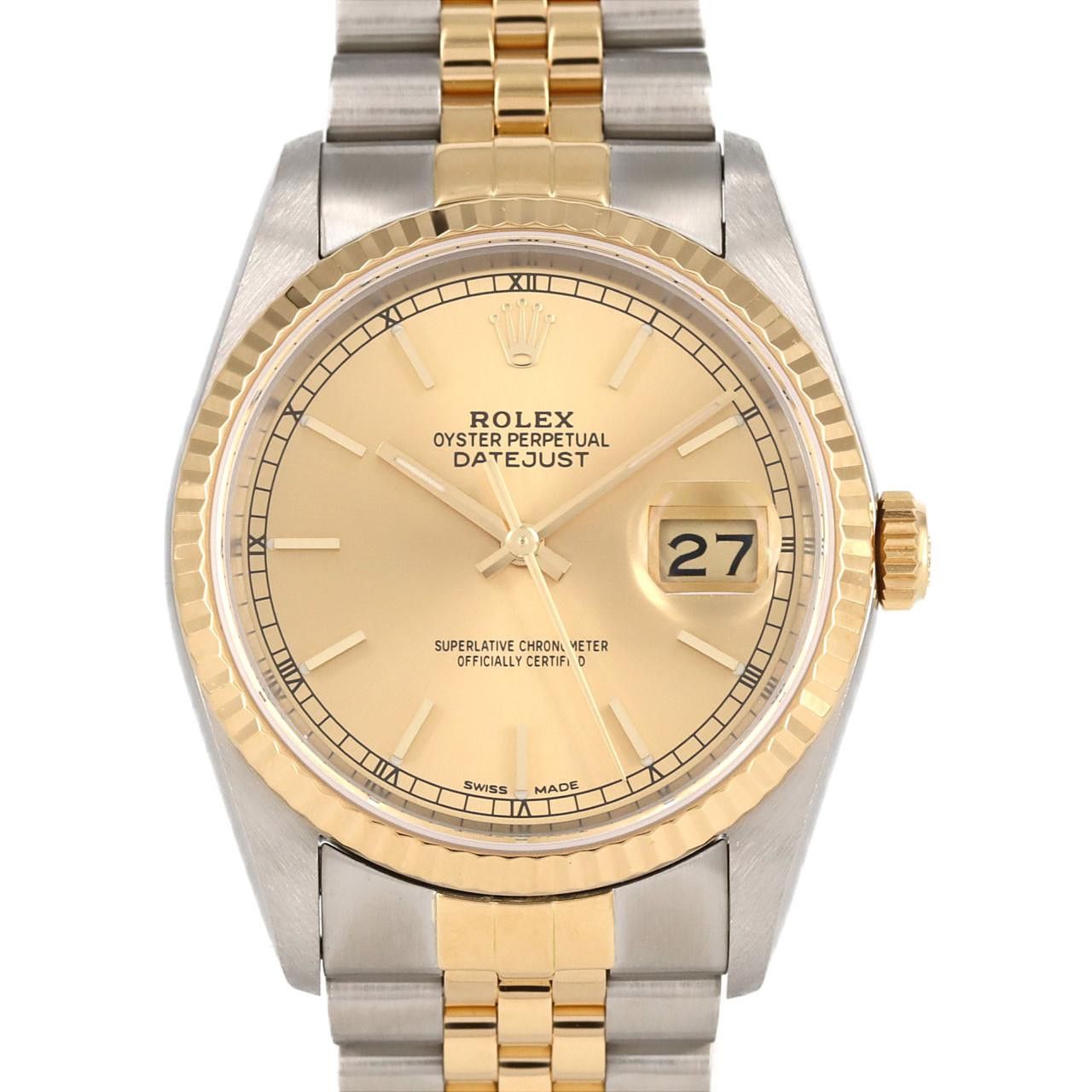 Rolex Rolex Rolex Datejust Stainless Steel x Yellow Gold Automatic Metal Automatic 16233 DUTY FREE for USA Size ONE SIZE - 1 Thumbnail