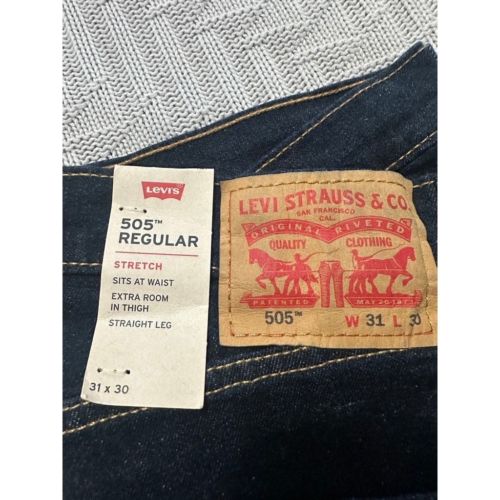 Levi's Levi 505 straight leg jeans size 31 NWT Size US 31 - 4 Thumbnail