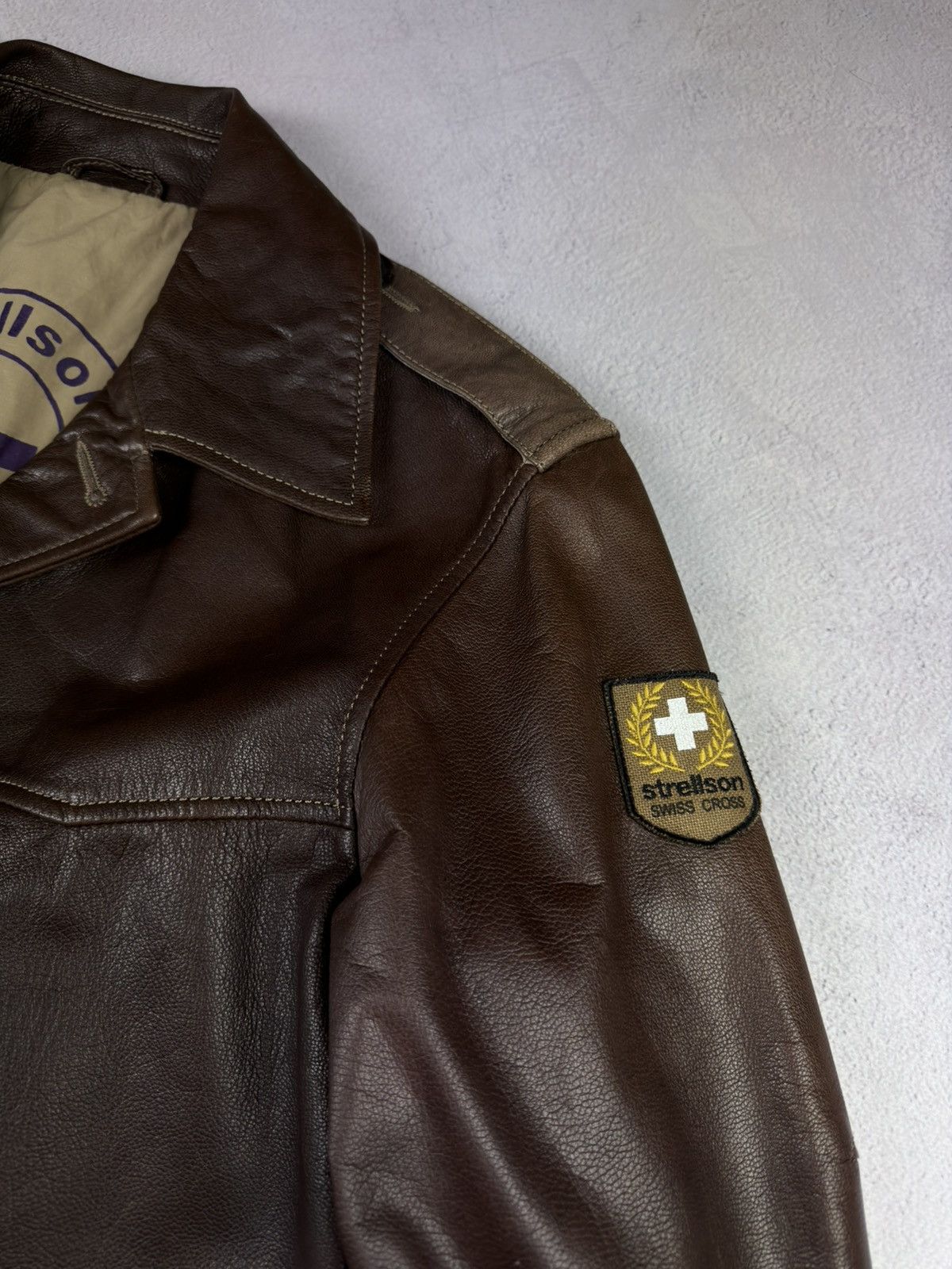 Strellson Mens Strellson Swiss Cross Vintage Jakcet Brown Size 50 Size US L / EU 52-54 / 3 - 6 Thumbnail